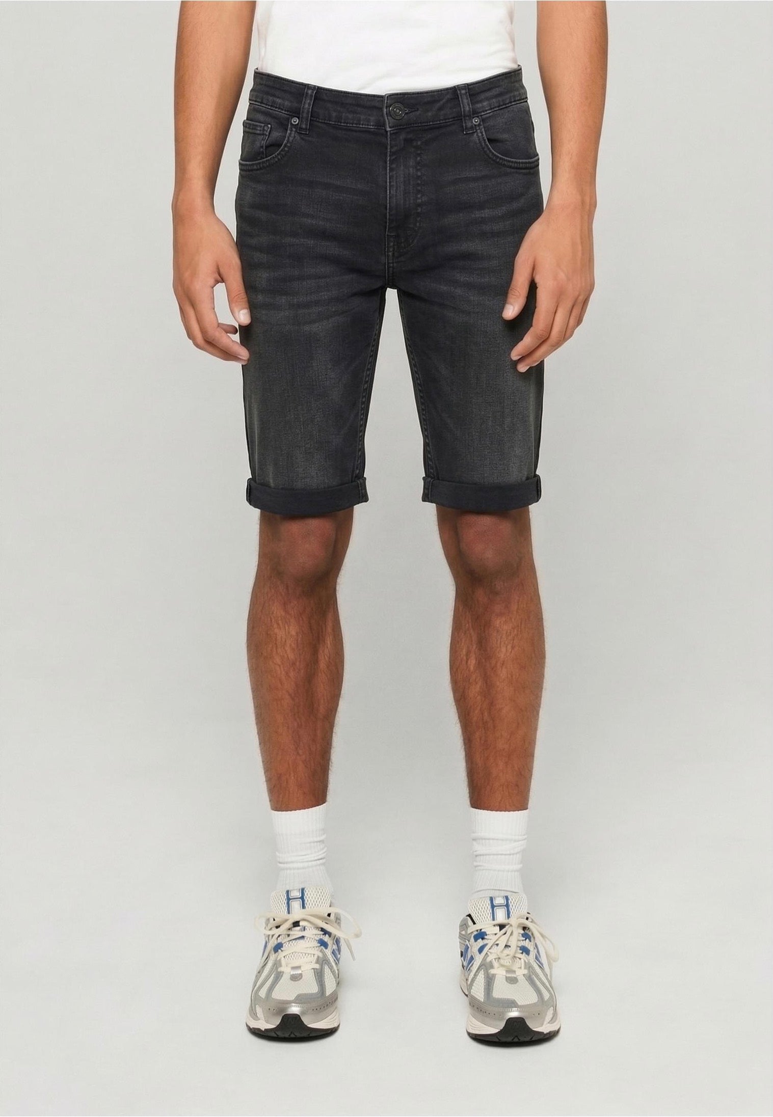 Urban Classics - Basic Slim Black Washed - Shorts | Men-Image