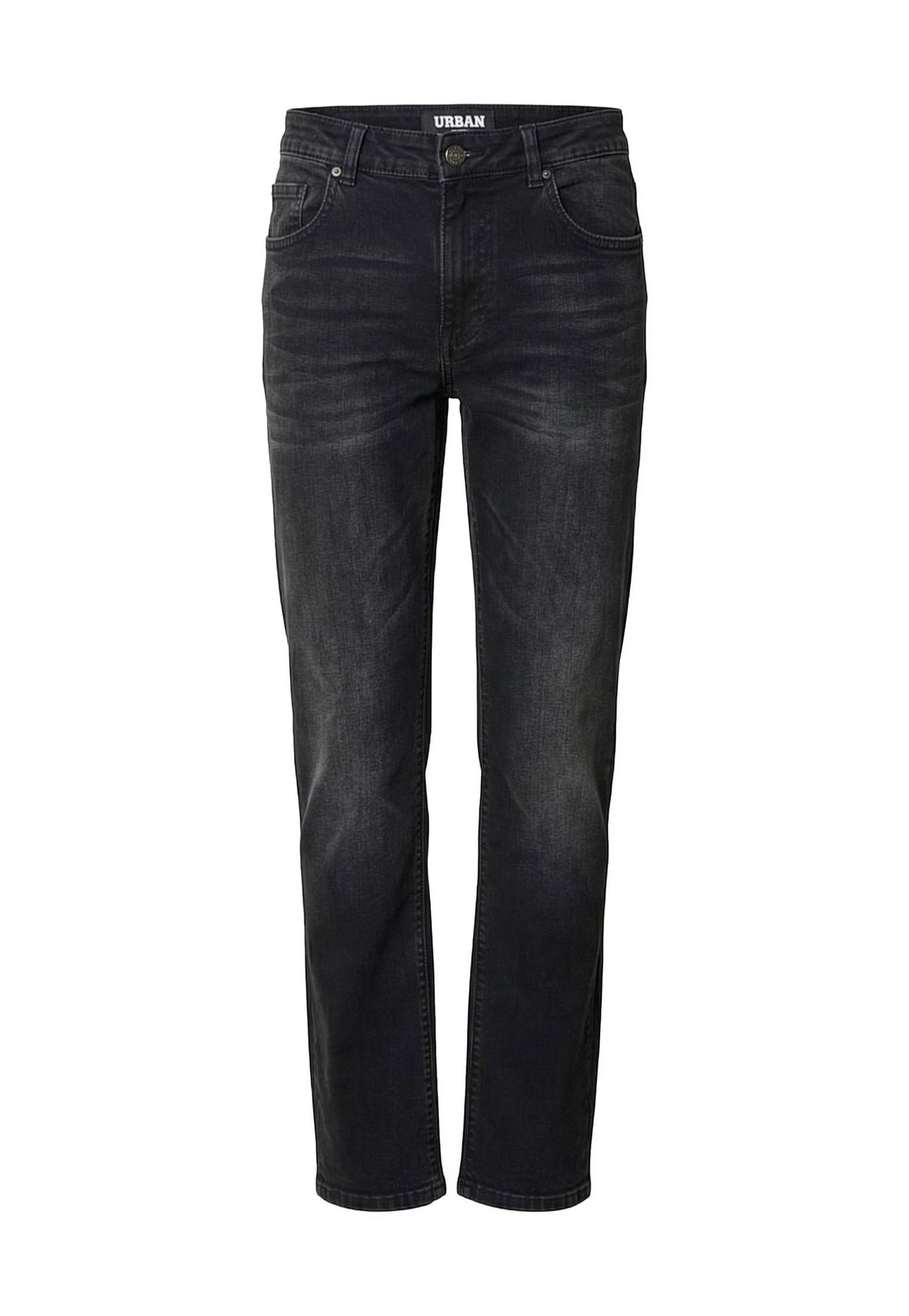 Urban Classics - Basic Slim Black Washed - Jeans | Men-Image