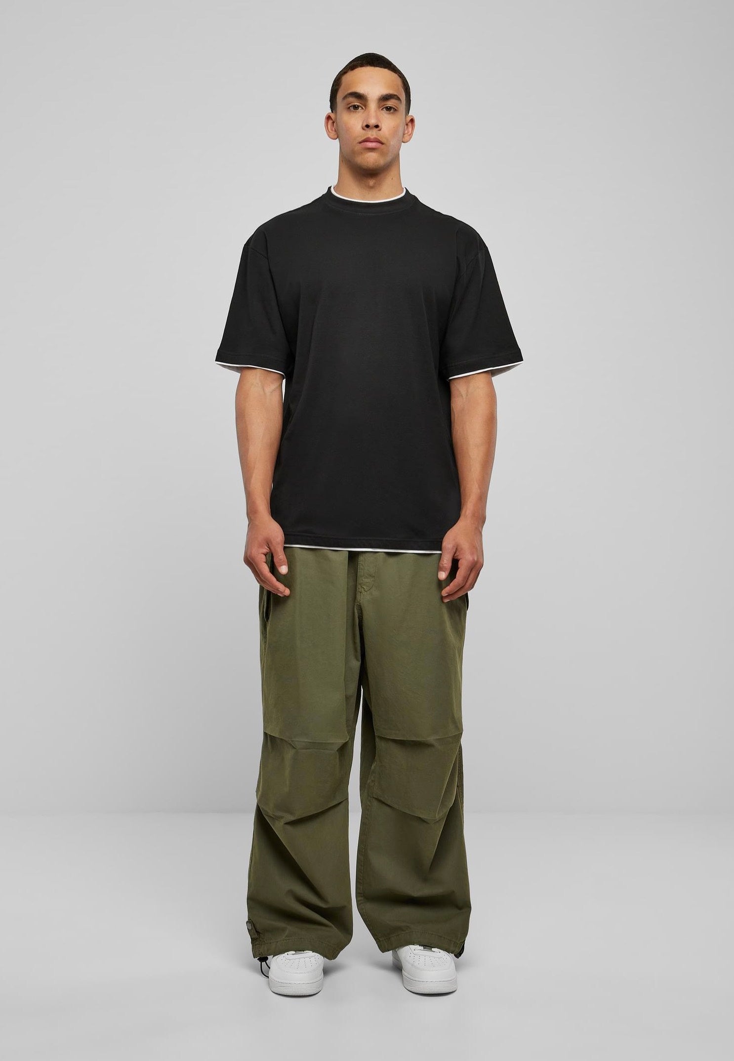 Urban Classics - Contrast Tall Black/White - T-Shirt | Men-Image