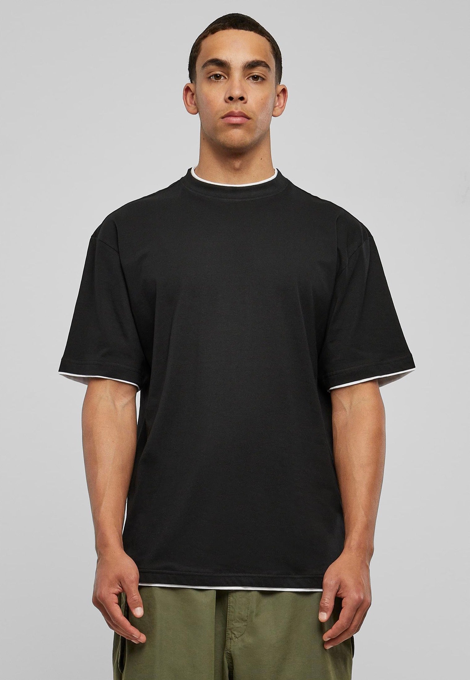 Urban Classics - Contrast Tall Black/White - T-Shirt | Men-Image