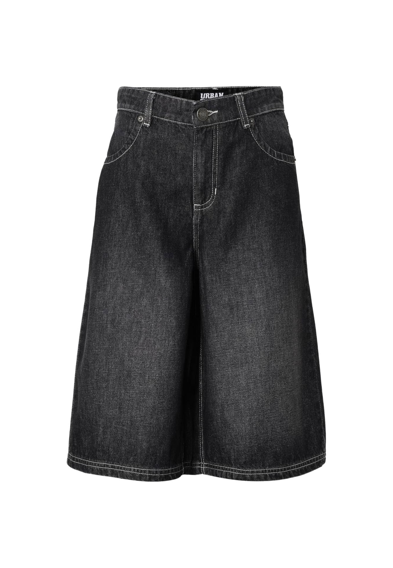 Urban Classics - Ladies Denim Bermuda Black Washed - Shorts | Women-Image