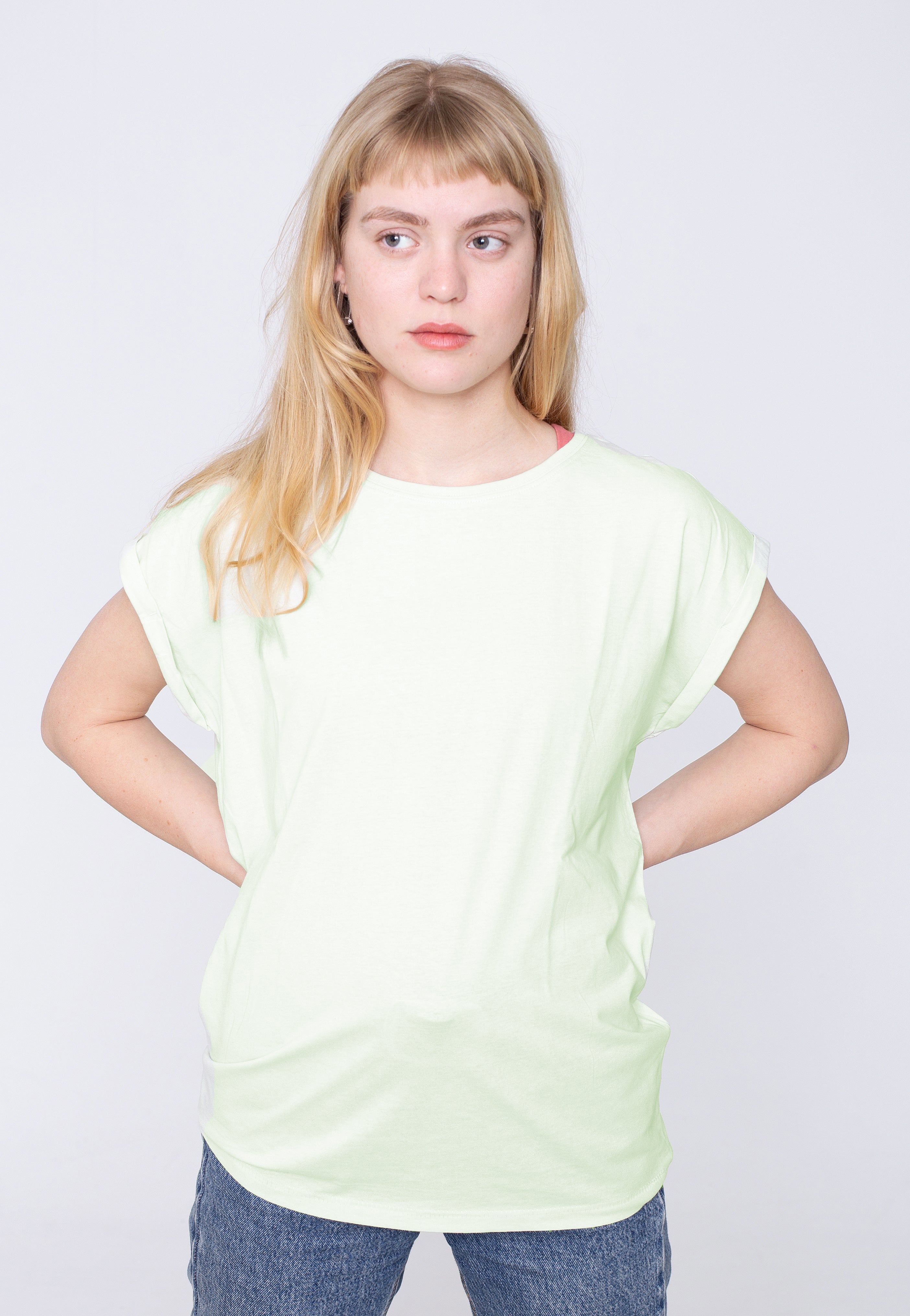 Urban Classics - Ladies Extended Shoulder Lightmint - T-Shirt | Women-Image