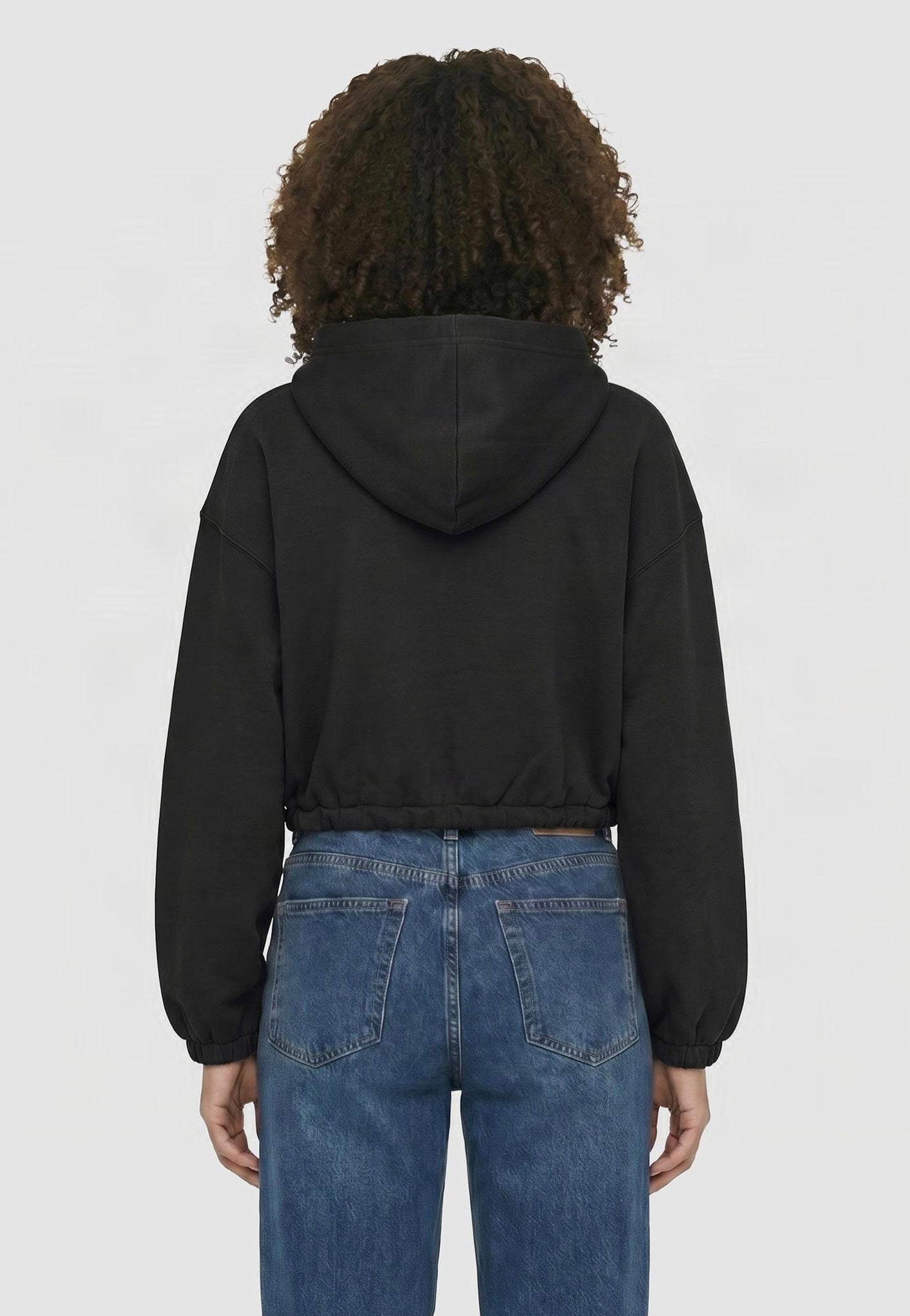 Urban Classics Ladies Fluffy Cropped Black Zipper | Women-Image