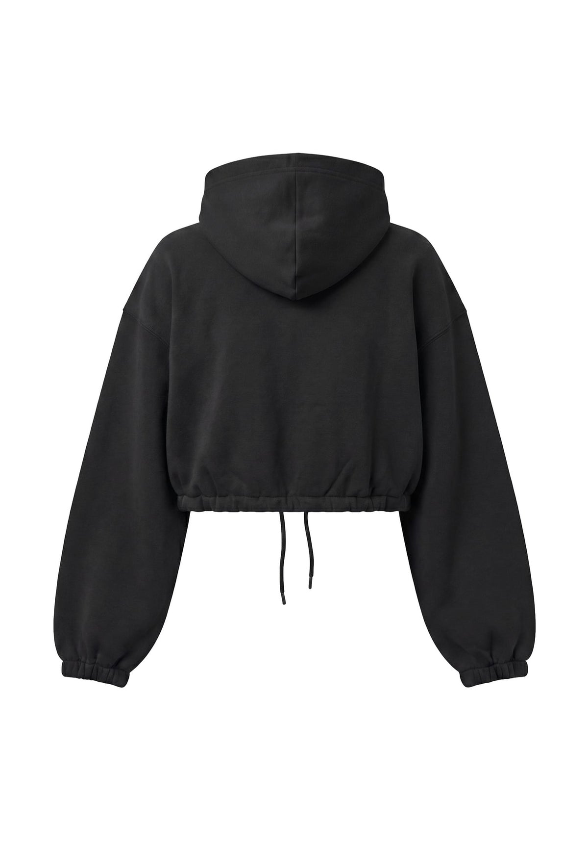 Urban Classics Ladies Fluffy Cropped Black Mikina na zip | Women-Image