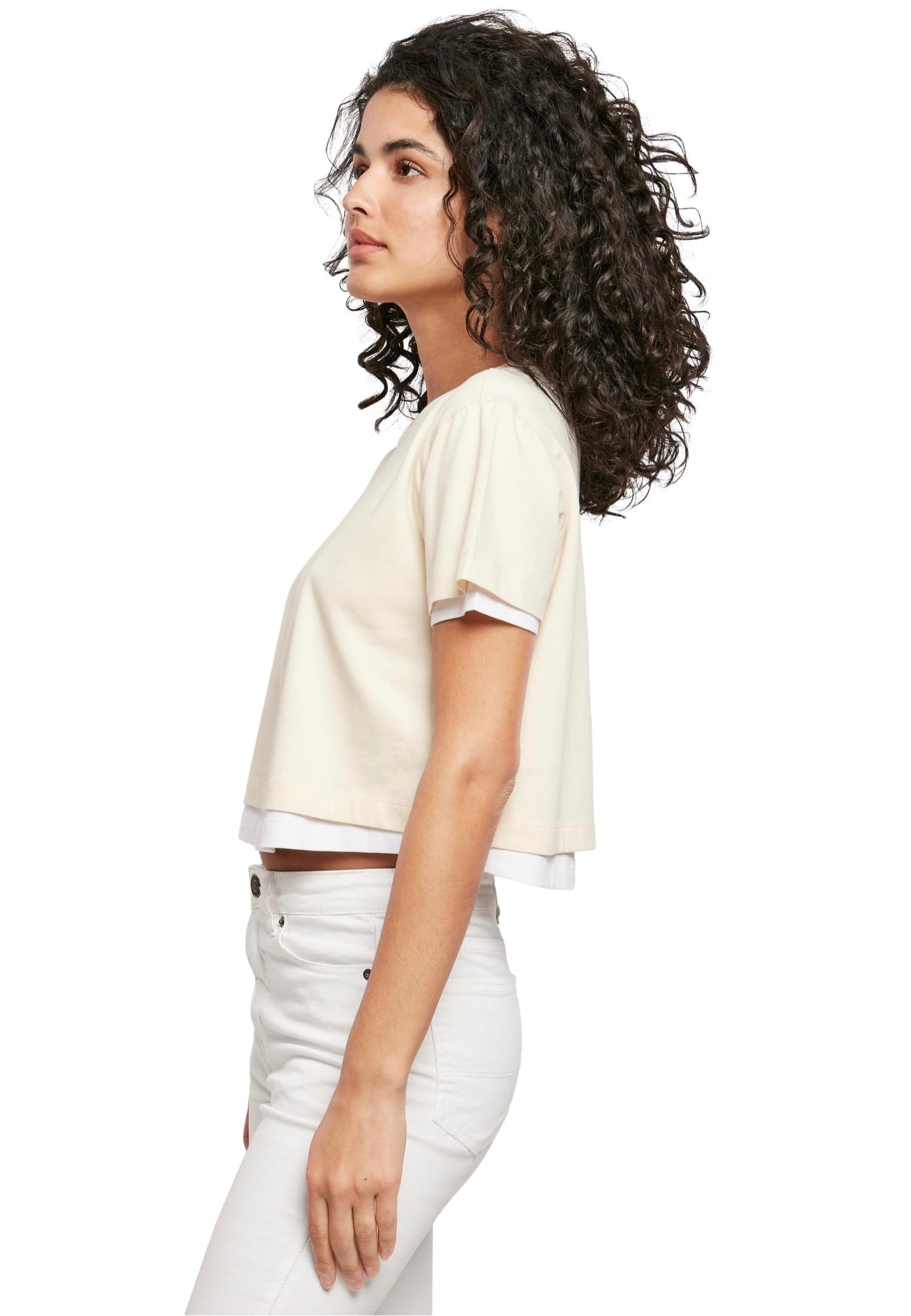 Urban Classics - Ladies Full Double Layered Whitesand/White - T-Shirt | Women-Image