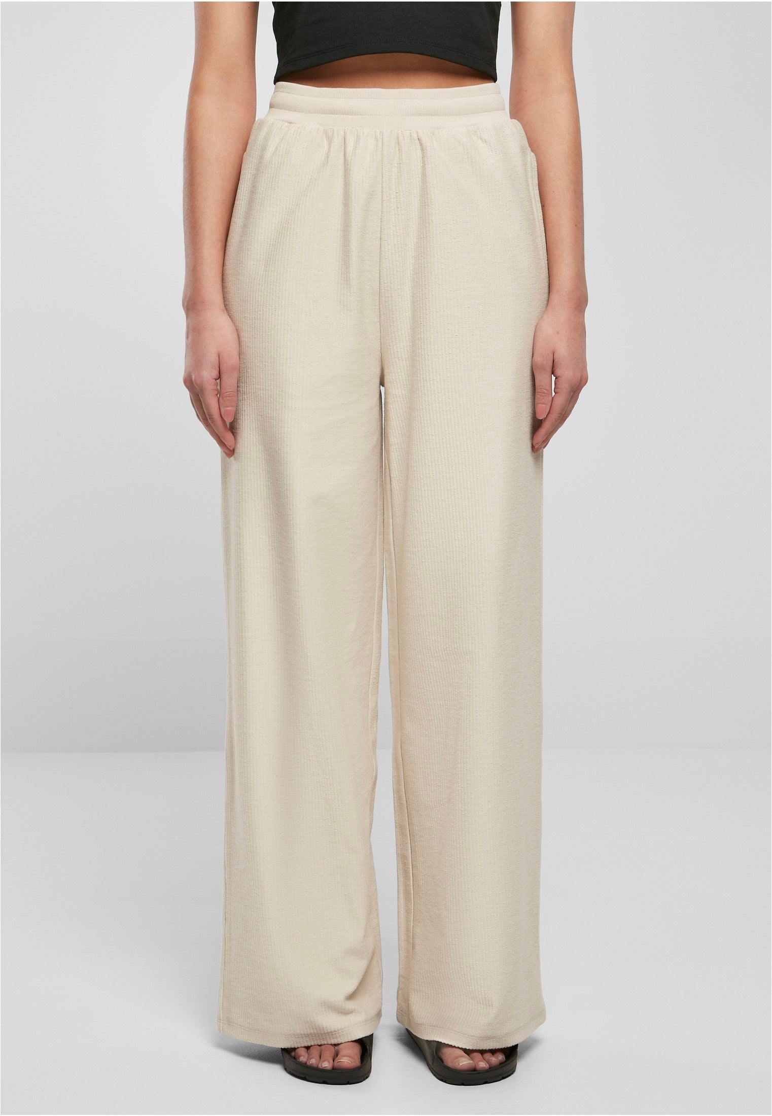 Urban Classics - Ladies Straight Rib Terry Softseagrass - Pants | Women-Image