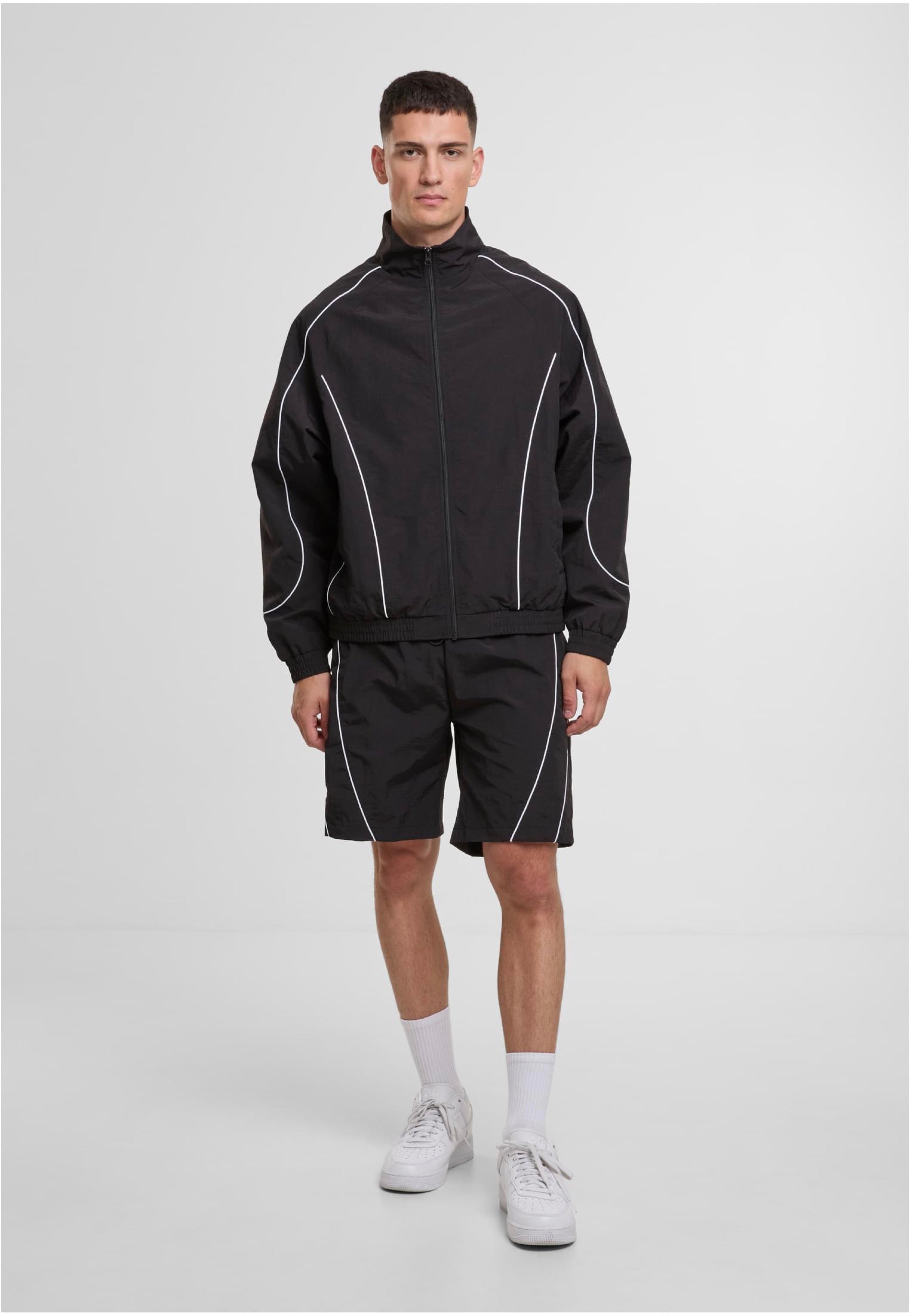 Urban Classics Piping Track Black Shorts | Men-Image