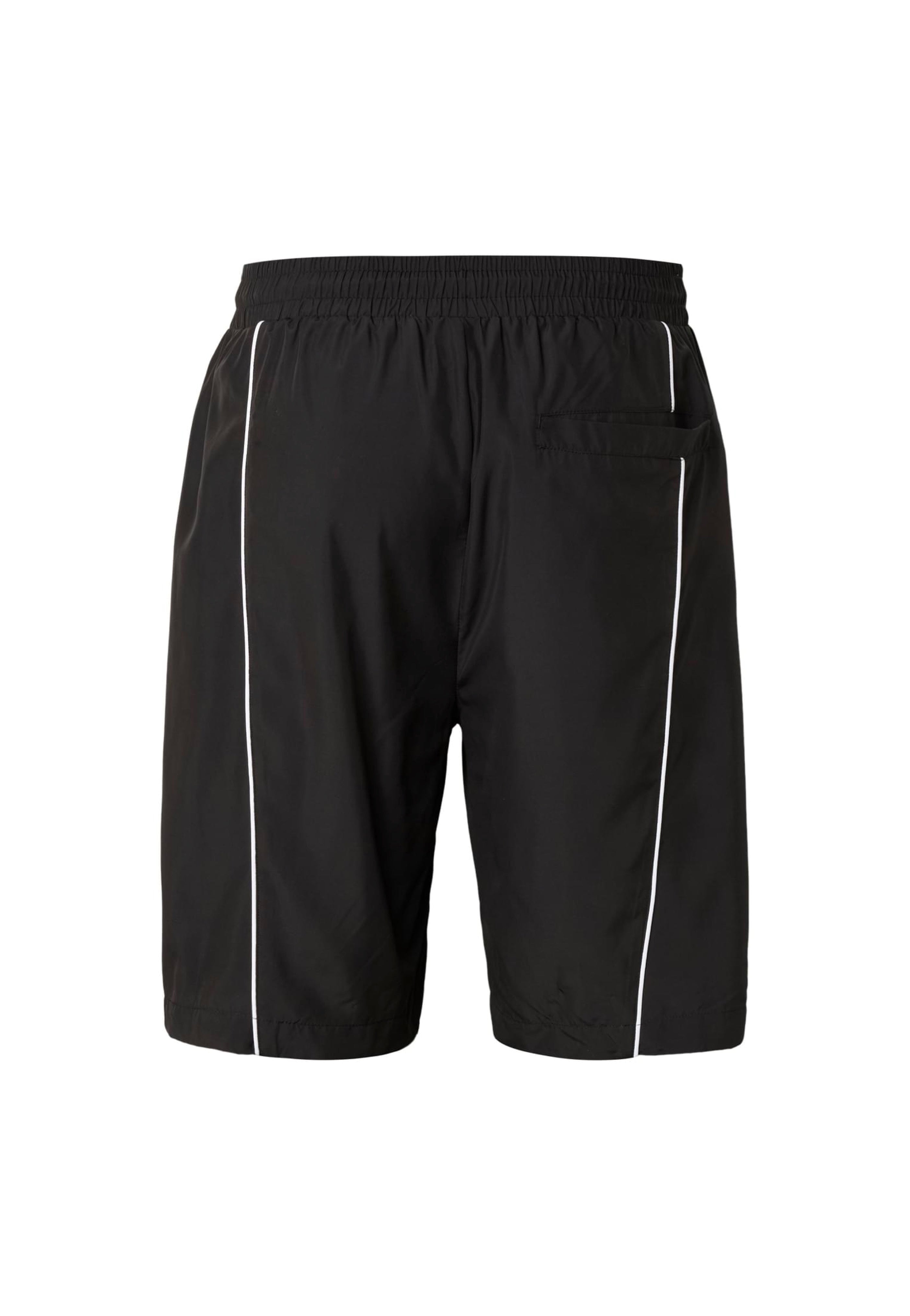 Urban Classics Piping Track Black Shorts | Men-Image