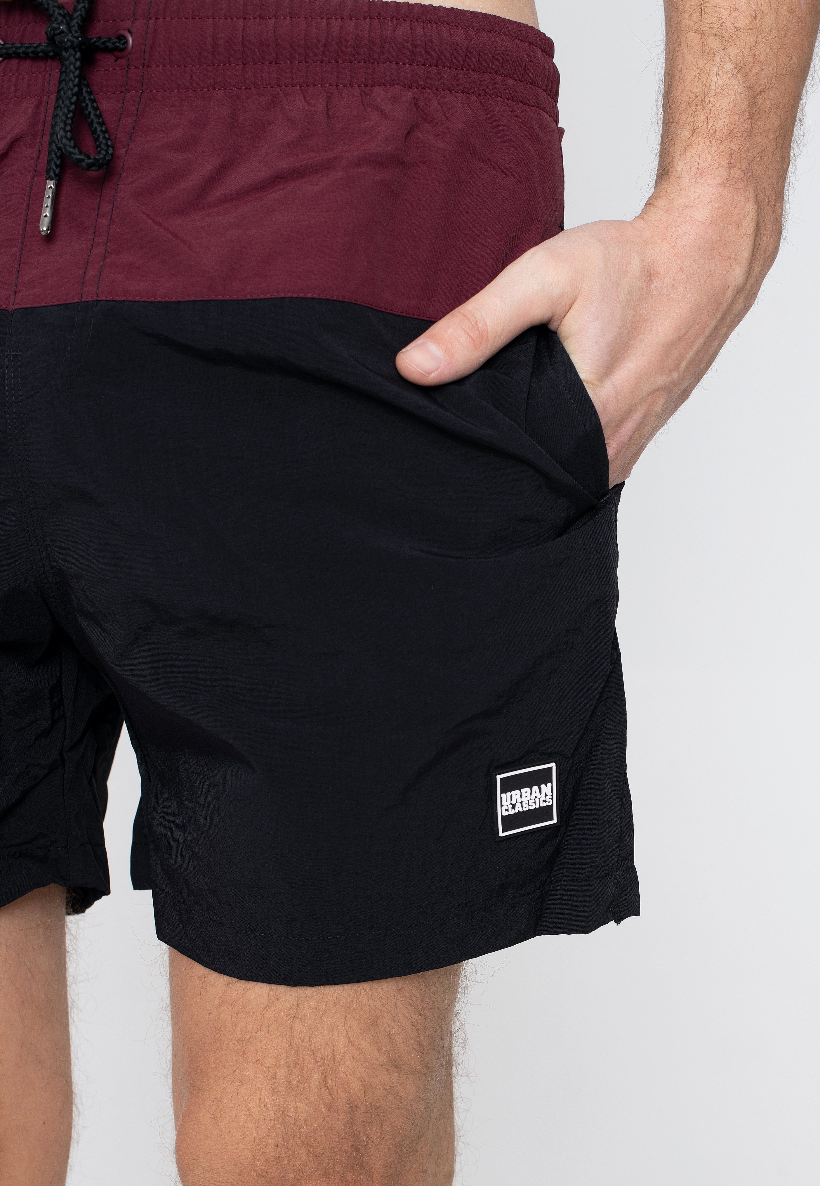 Urban Classics - Block Cherry/Black - Board Shorts | Men-Image