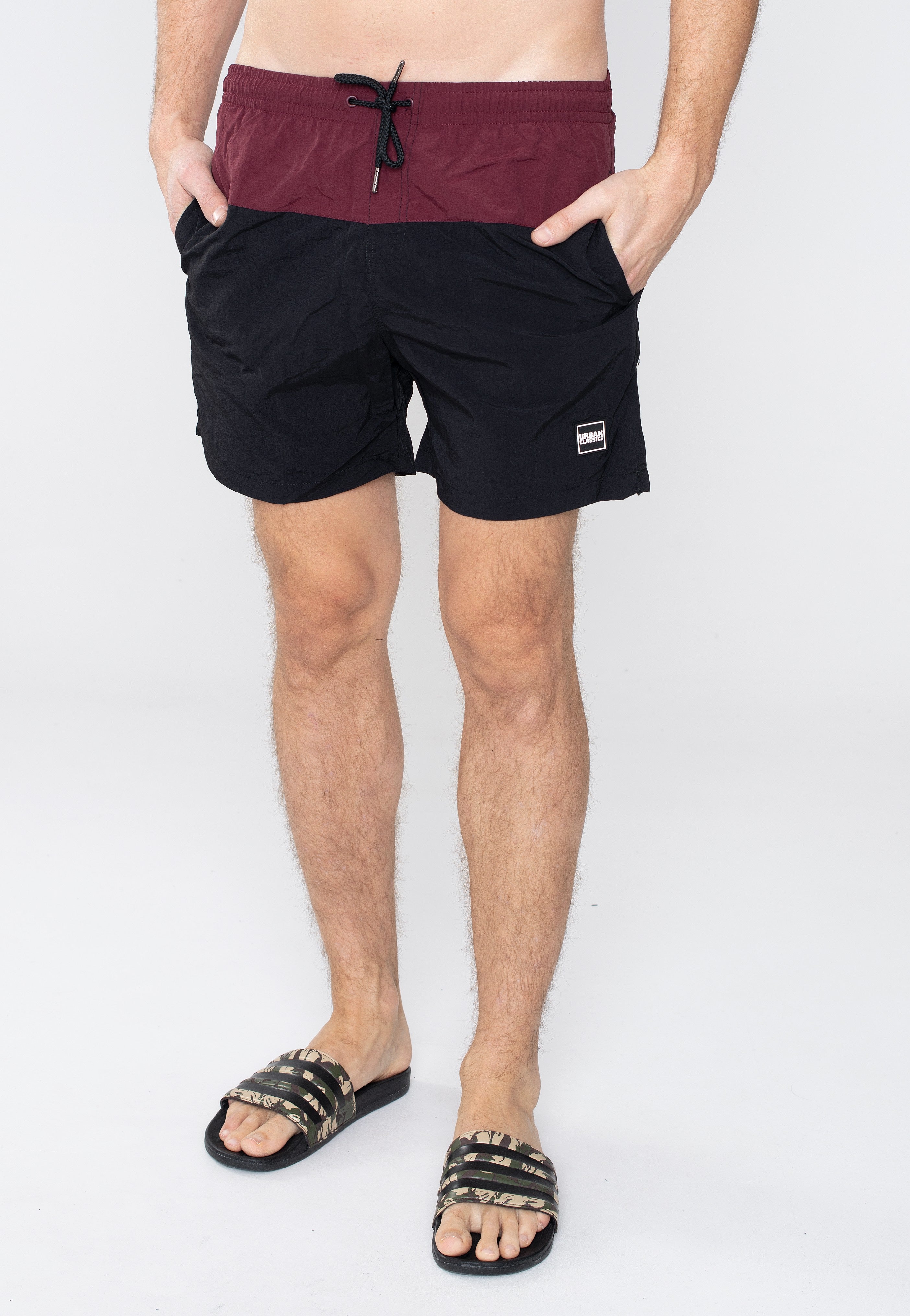 Urban Classics - Block Cherry/Black - Board Shorts | Men-Image
