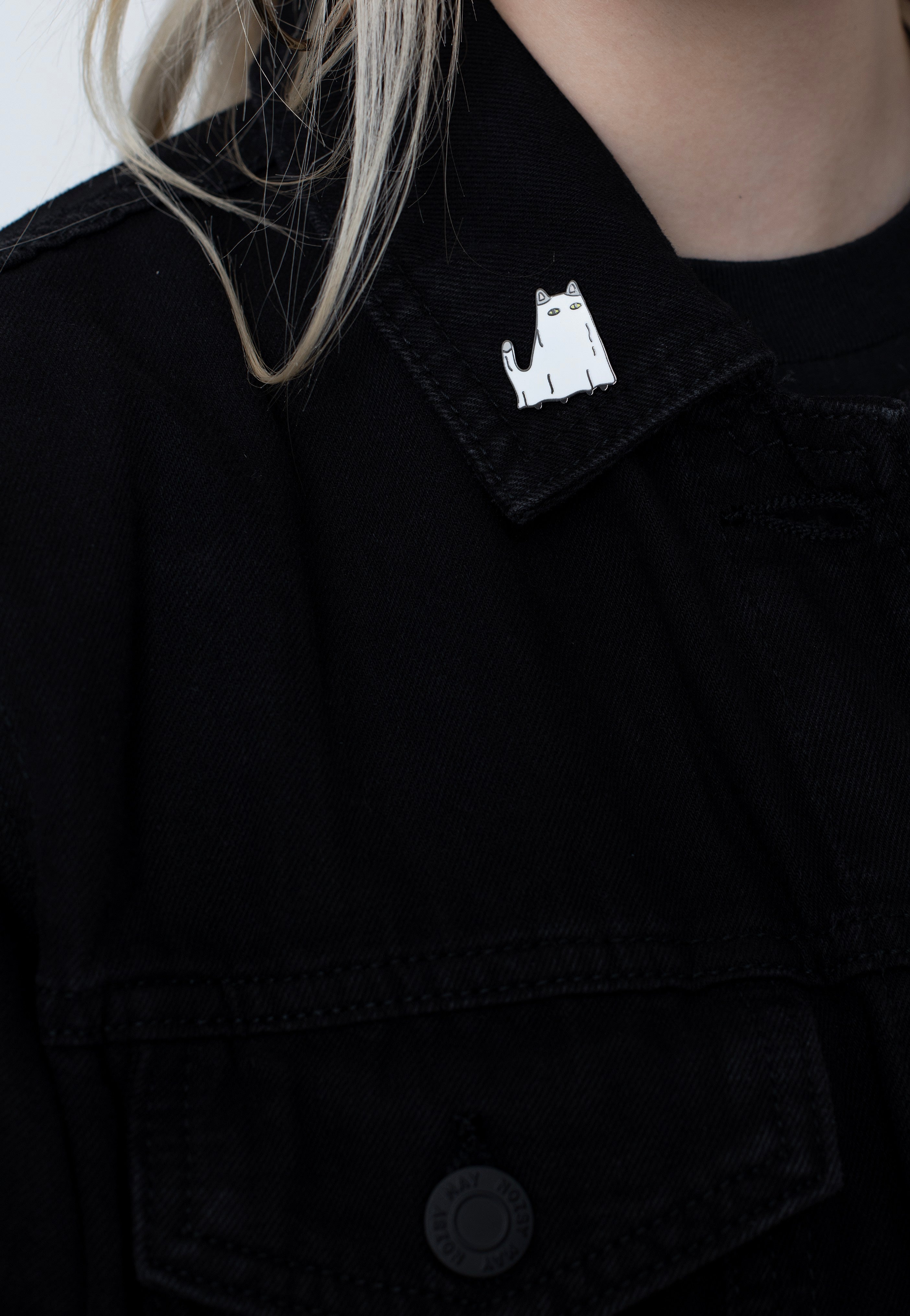 Punky Pins - Ghost Cat Multicolored - Pin | Neutral-Image