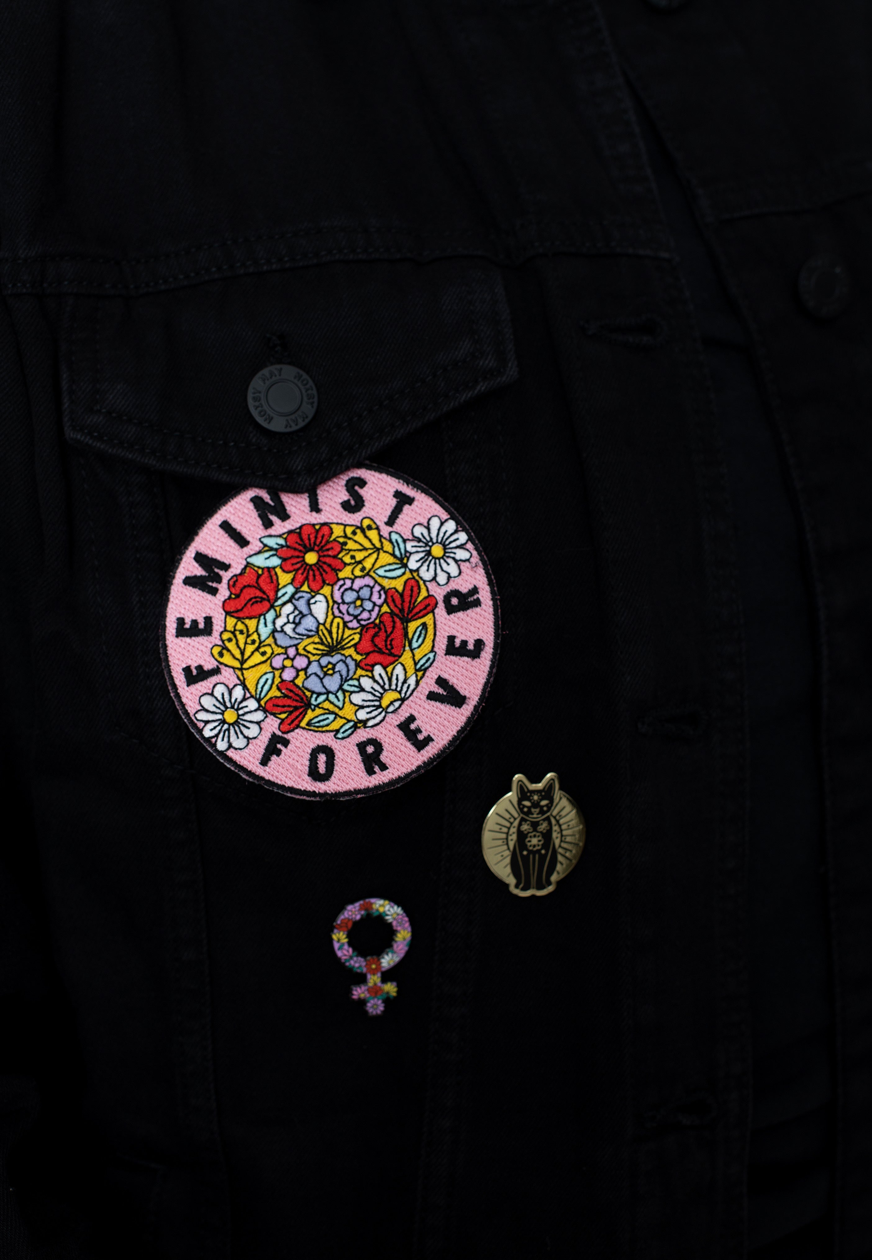 Punky Pins - Feminist Forever Iron On - Patch | Neutral-Image