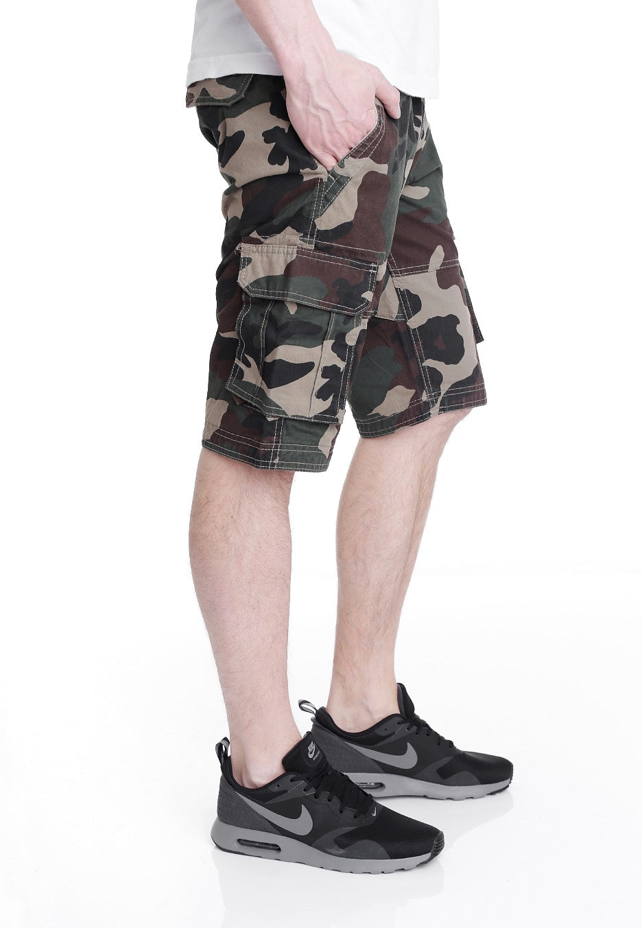 Urban Classics - Fitted Cargo Wood Camo - Shorts | Men-Image