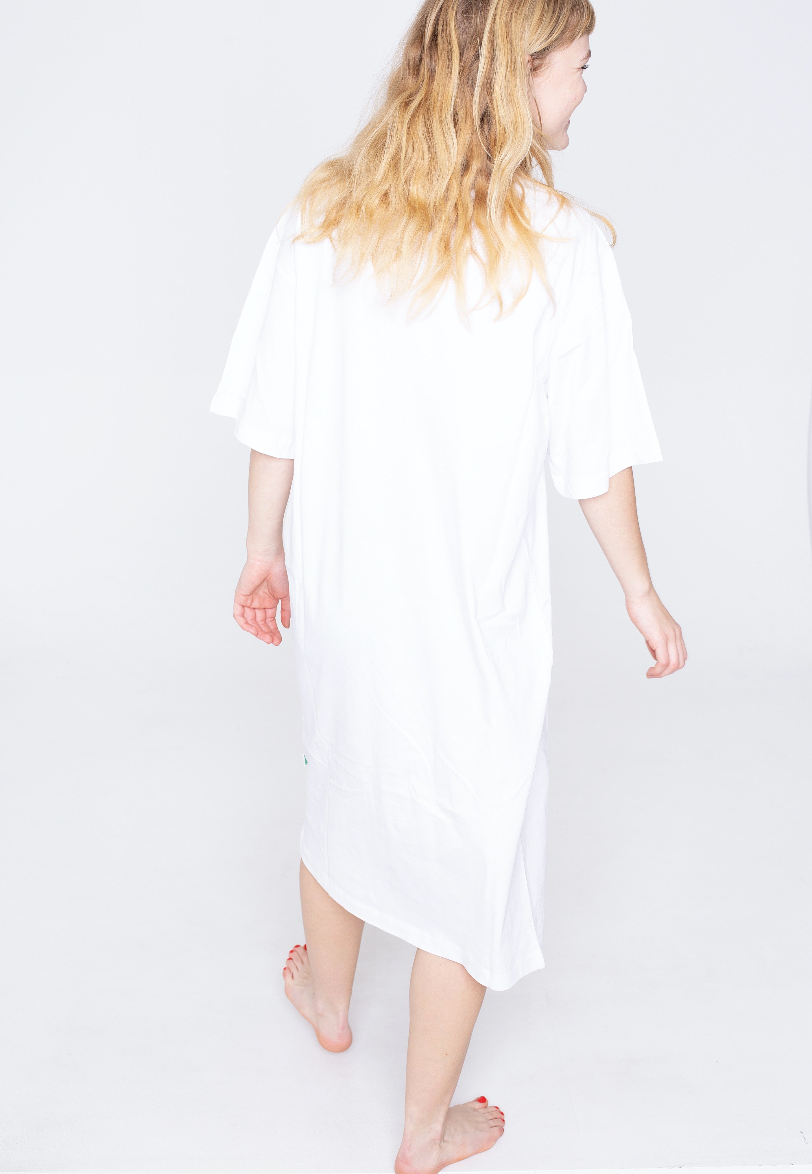 Urban Classics - Ladies Organic Long Oversized White - Dress | Women-Image