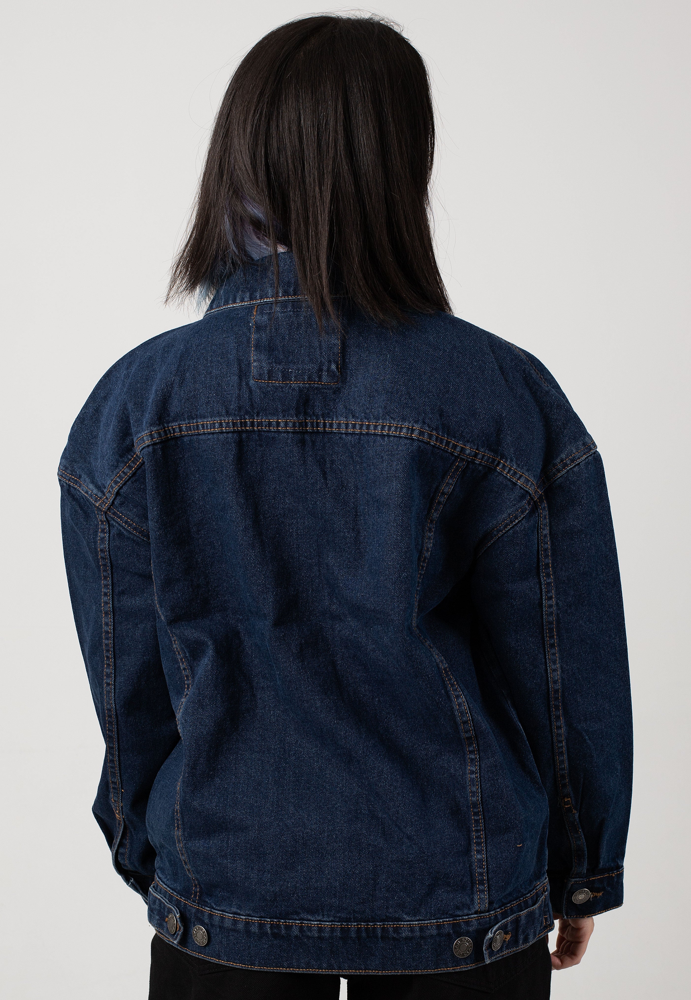 Urban Classics - Ladies Oversized 90‘s Denim Mid Indigo Washed - Jeans Jacket | Women-Image