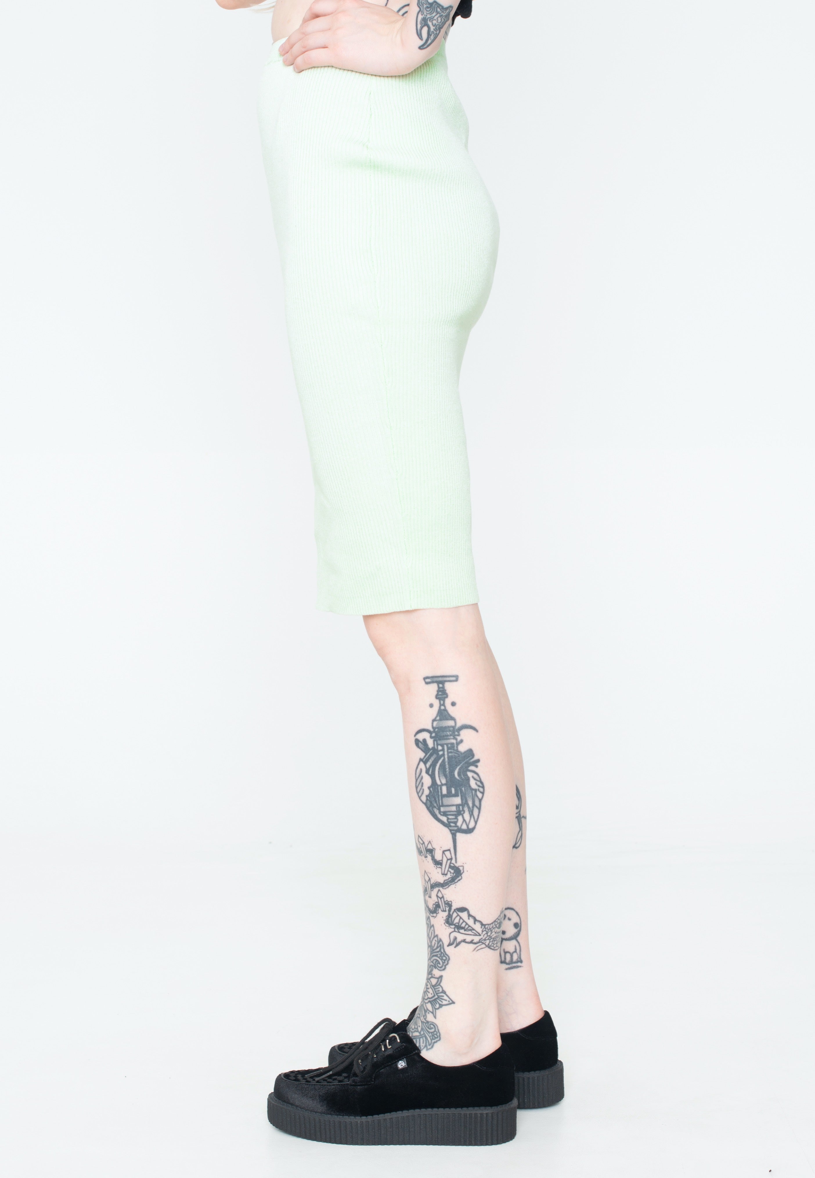 Urban Classics - Ladies Rib Knit Midi Lightmint - Skirt | Women-Image
