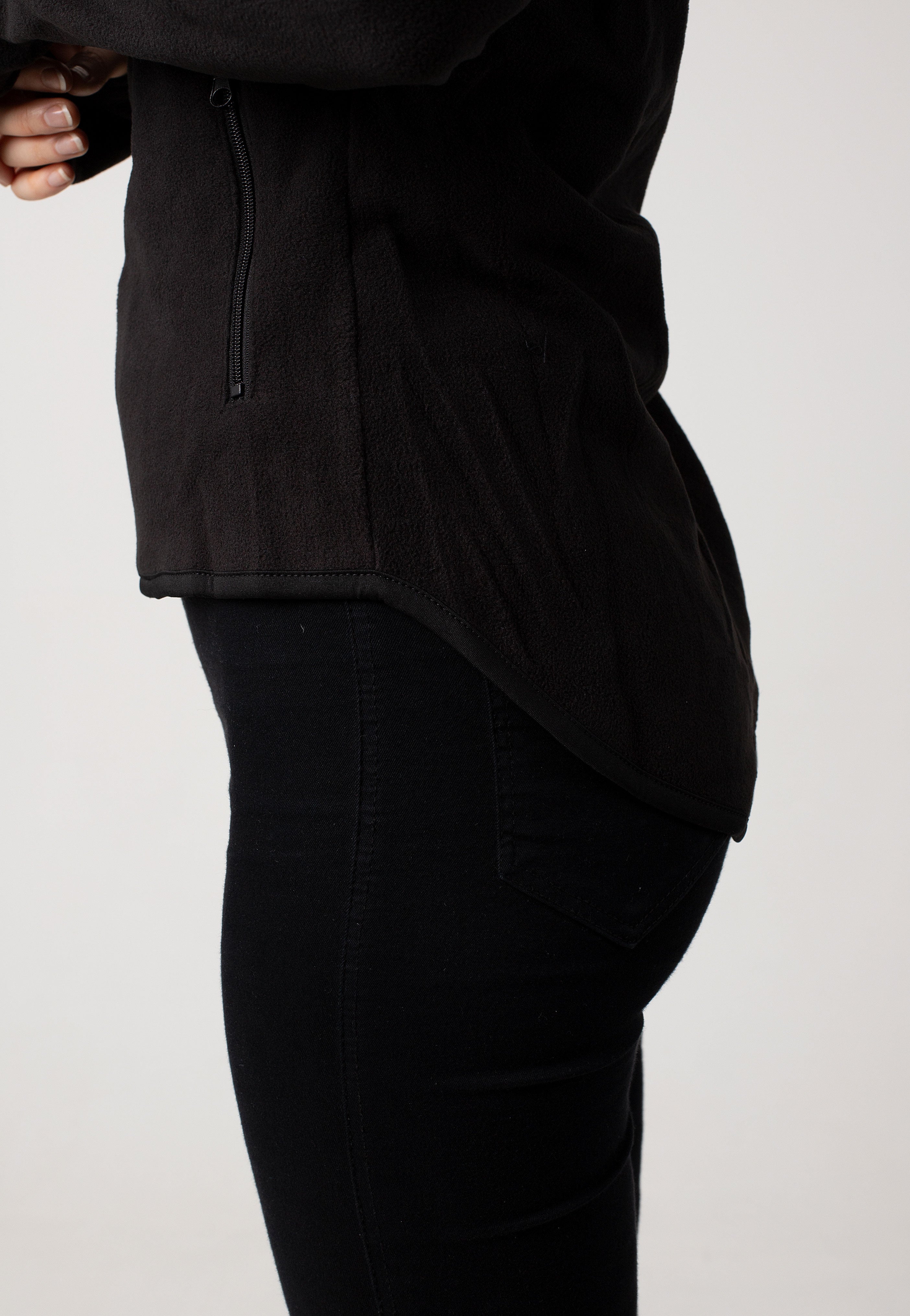 Urban Classics - Polar Fleece Black - Zipper | Women-Image