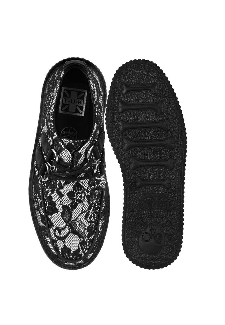 T.U.K. - Viva High Black/White Lace - Shoes | Men-Image