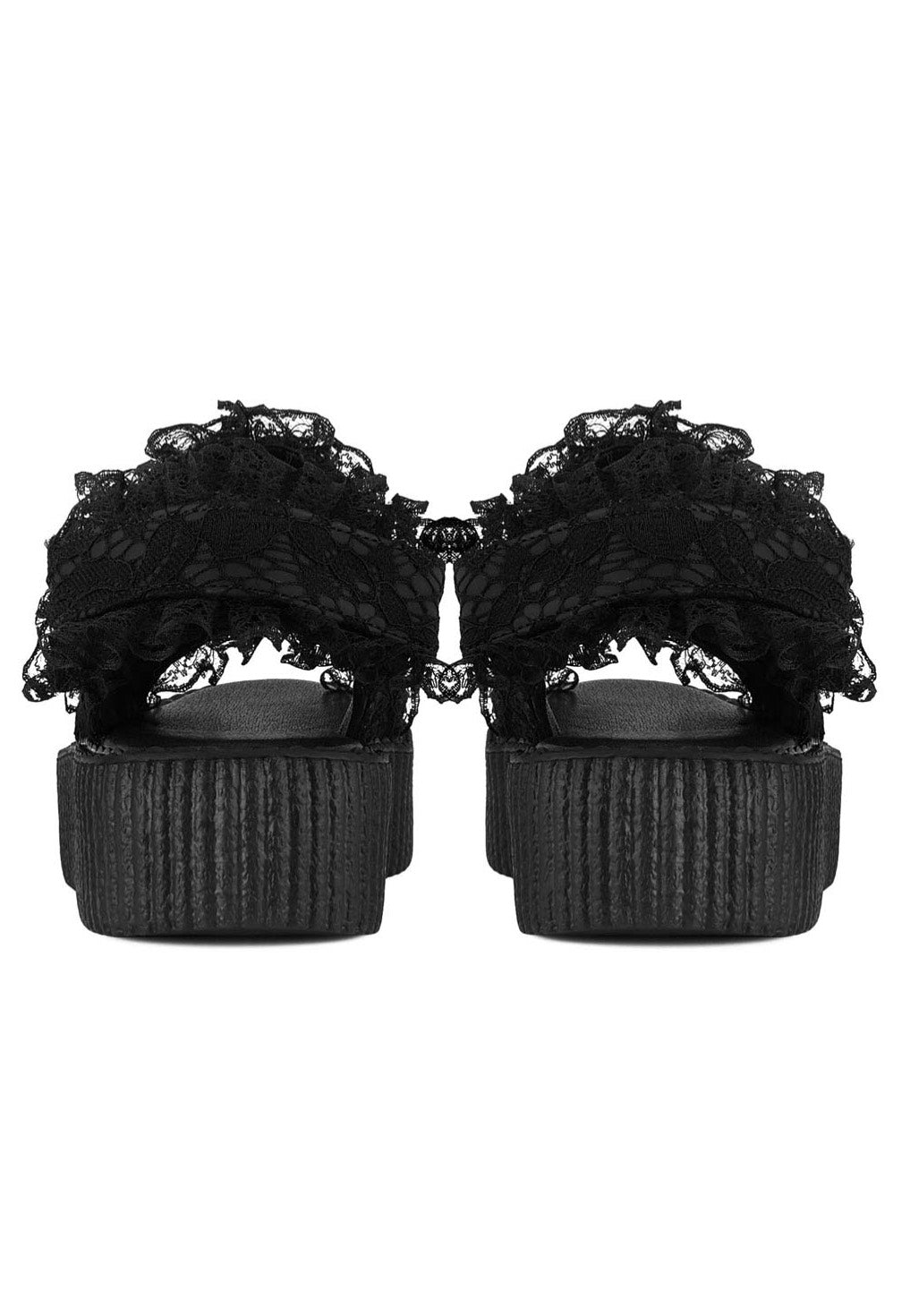 T.U.K. - Viva High Gothic Lace Black - Girl Sandals | Women-Image