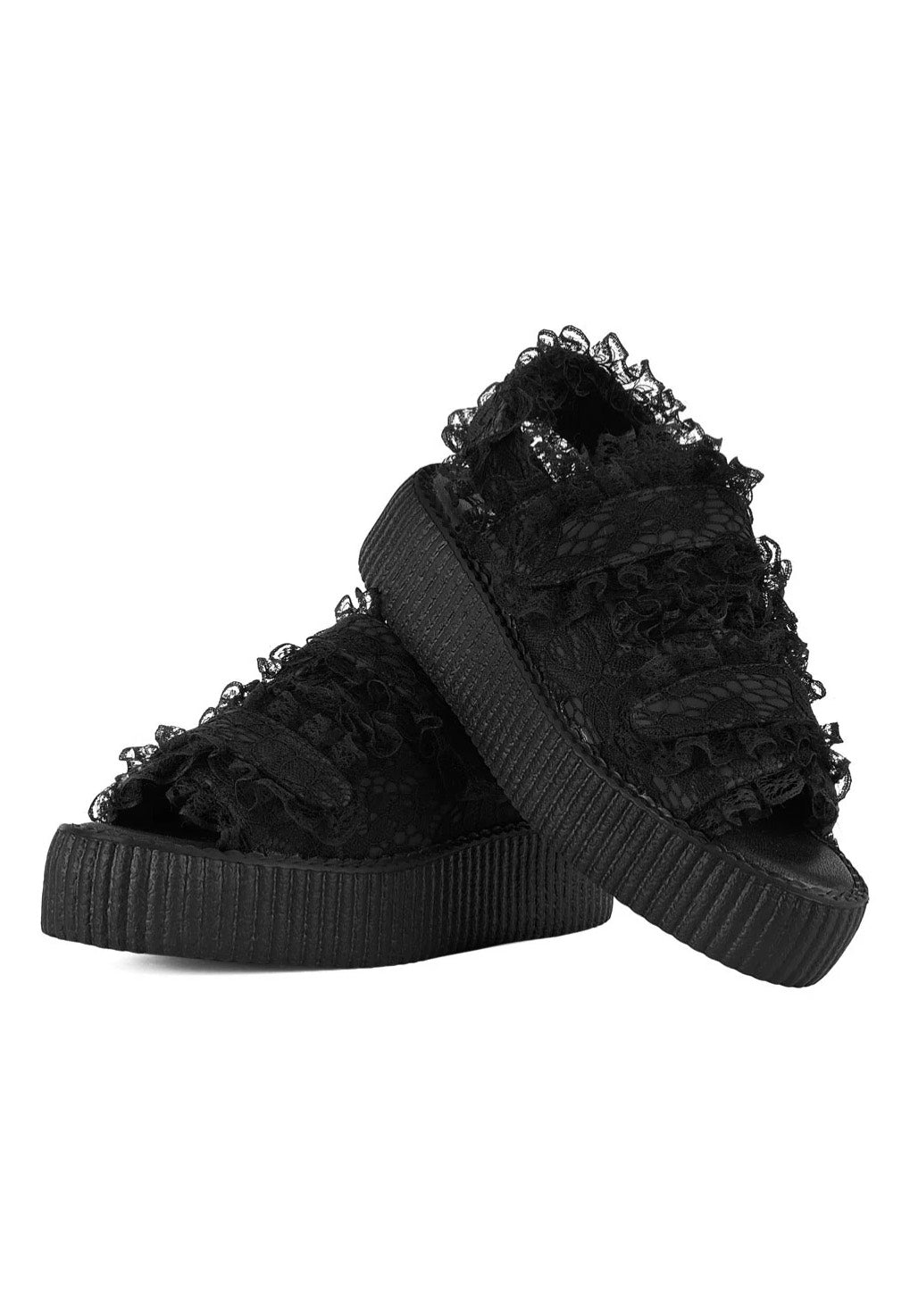 T.U.K. - Viva High Gothic Lace Black - Girl Sandals | Women-Image