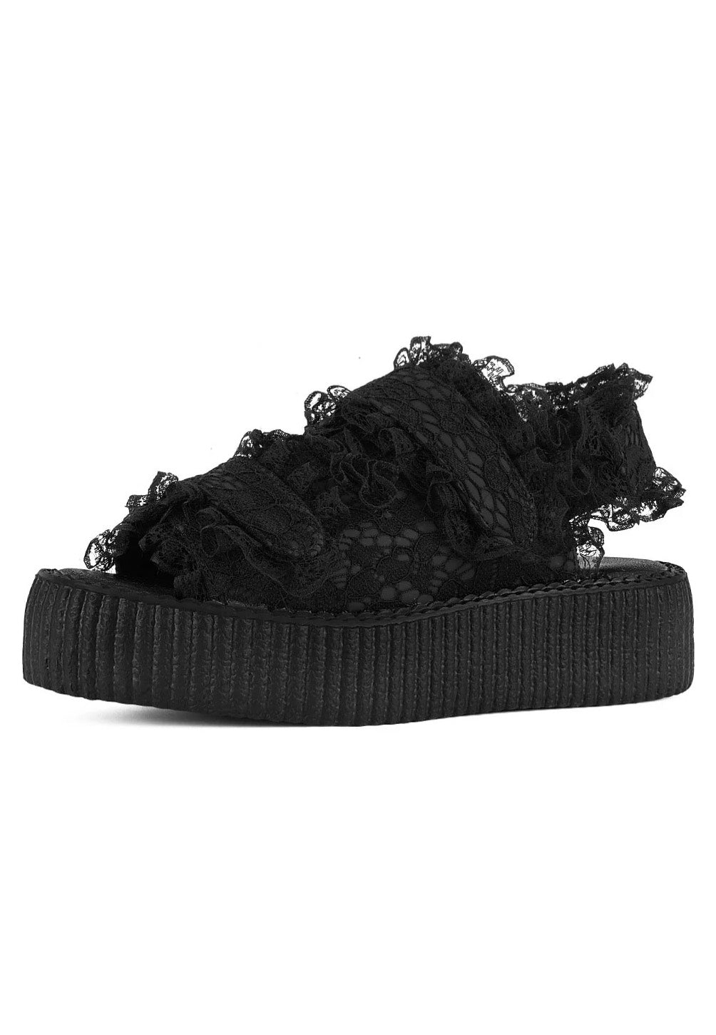 T.U.K. - Viva High Gothic Lace Black - Girl Sandals | Women-Image