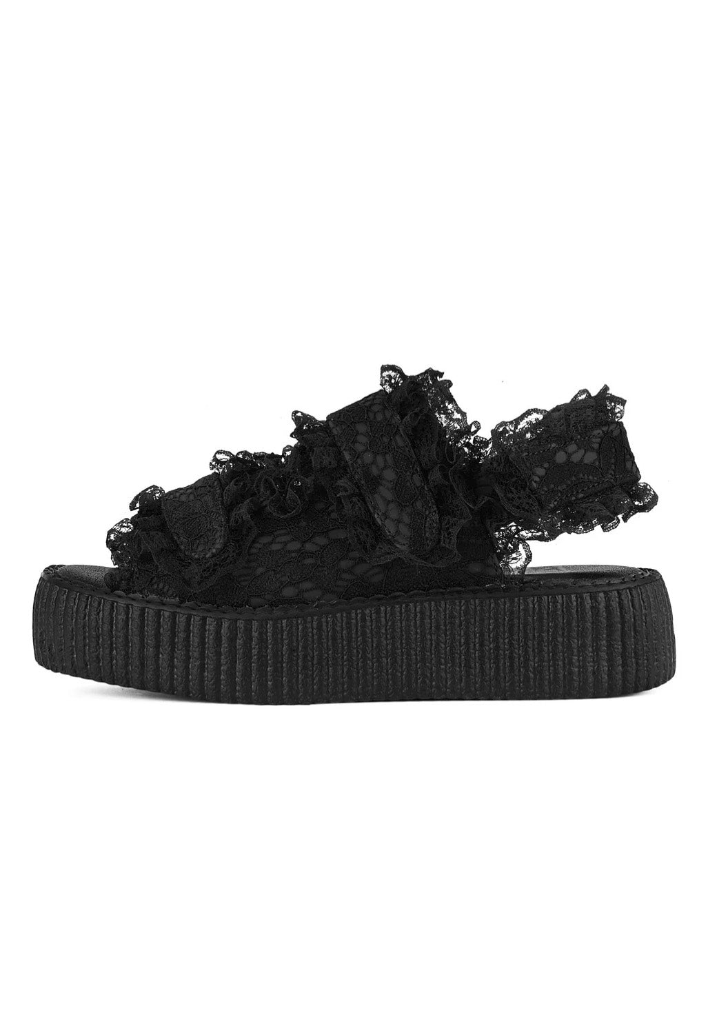 T.U.K. - Viva High Gothic Lace Black - Girl Sandals | Women-Image