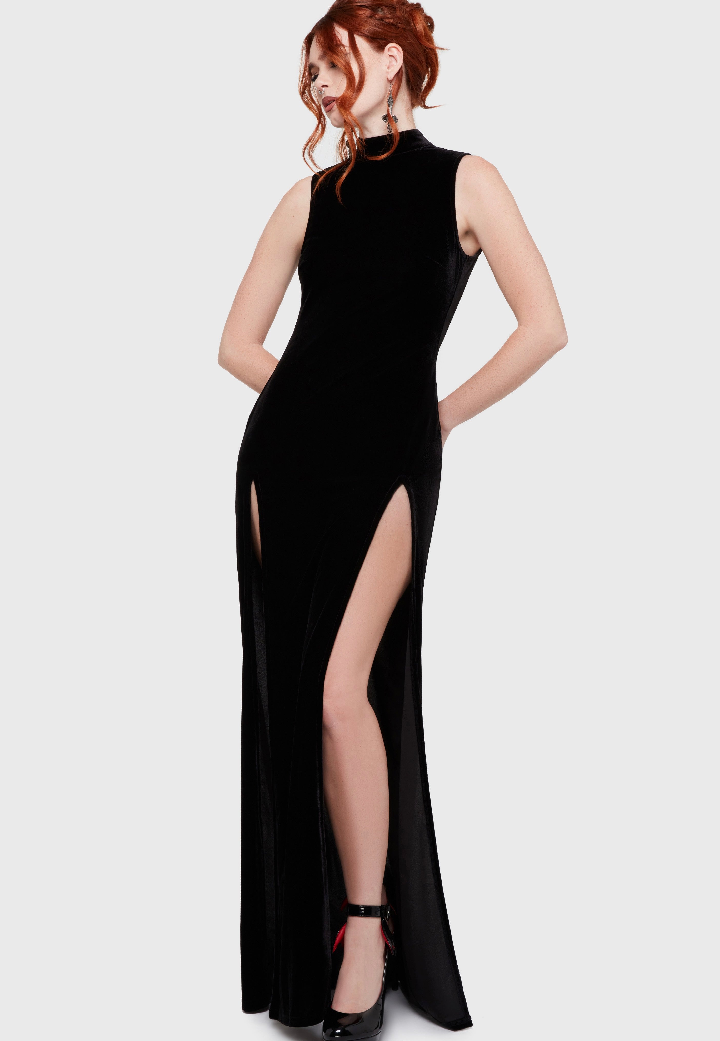 Killstar - Vamp Whisper Maxi Black - Dress | Women-Image