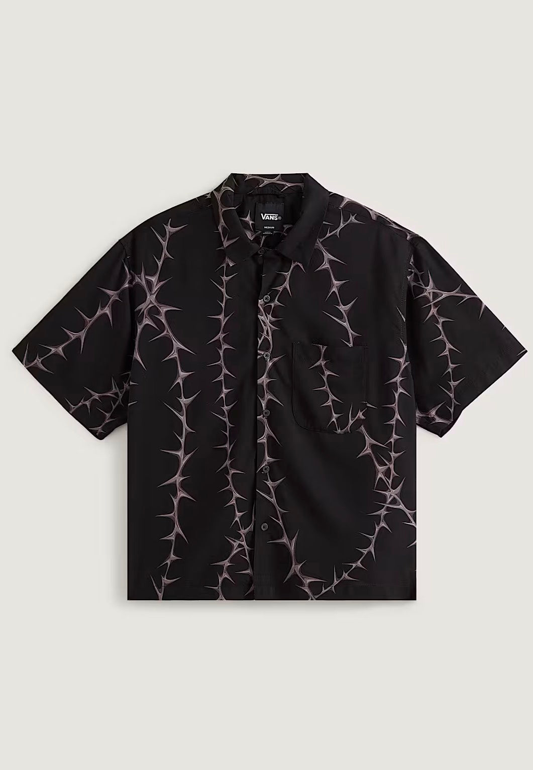 Vans - Van Doren Printed Camp Black - Shirt | Men-Image