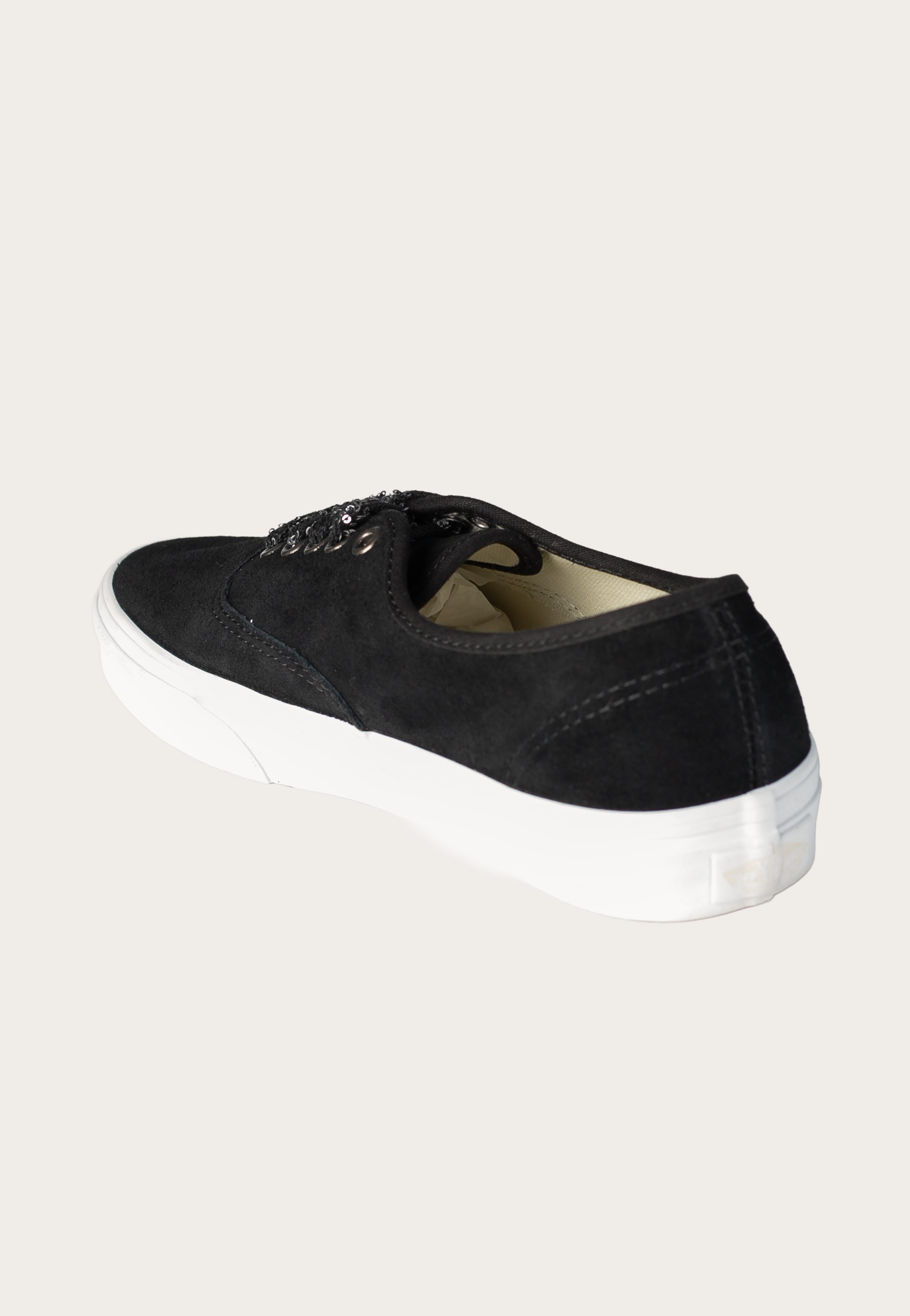 Vans - Authentic Shine Lace Black/True White - Girl Shoes | Women-Image