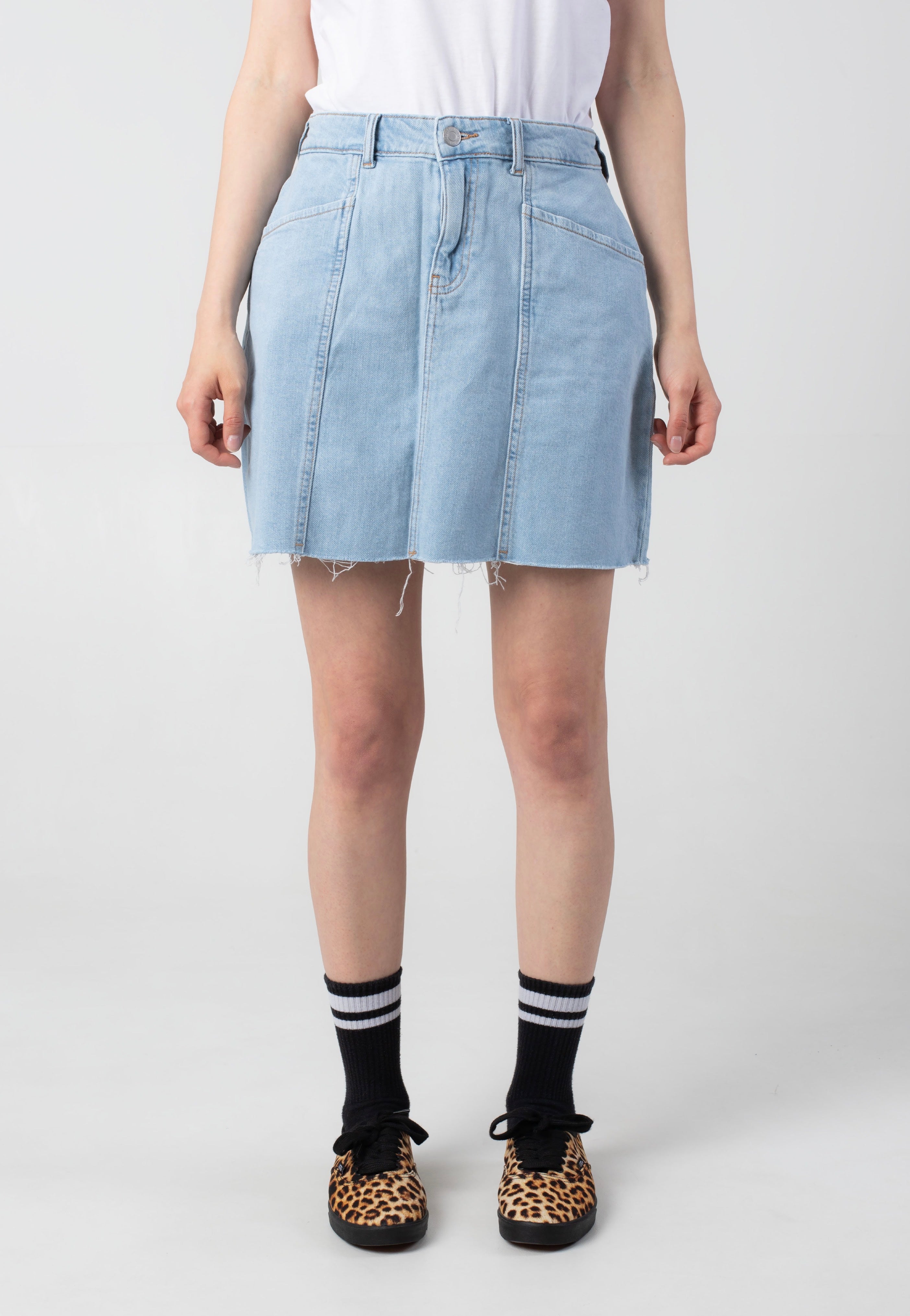 Noisy May - Nine Short Light Blue Denim - Skirt | Women-Image