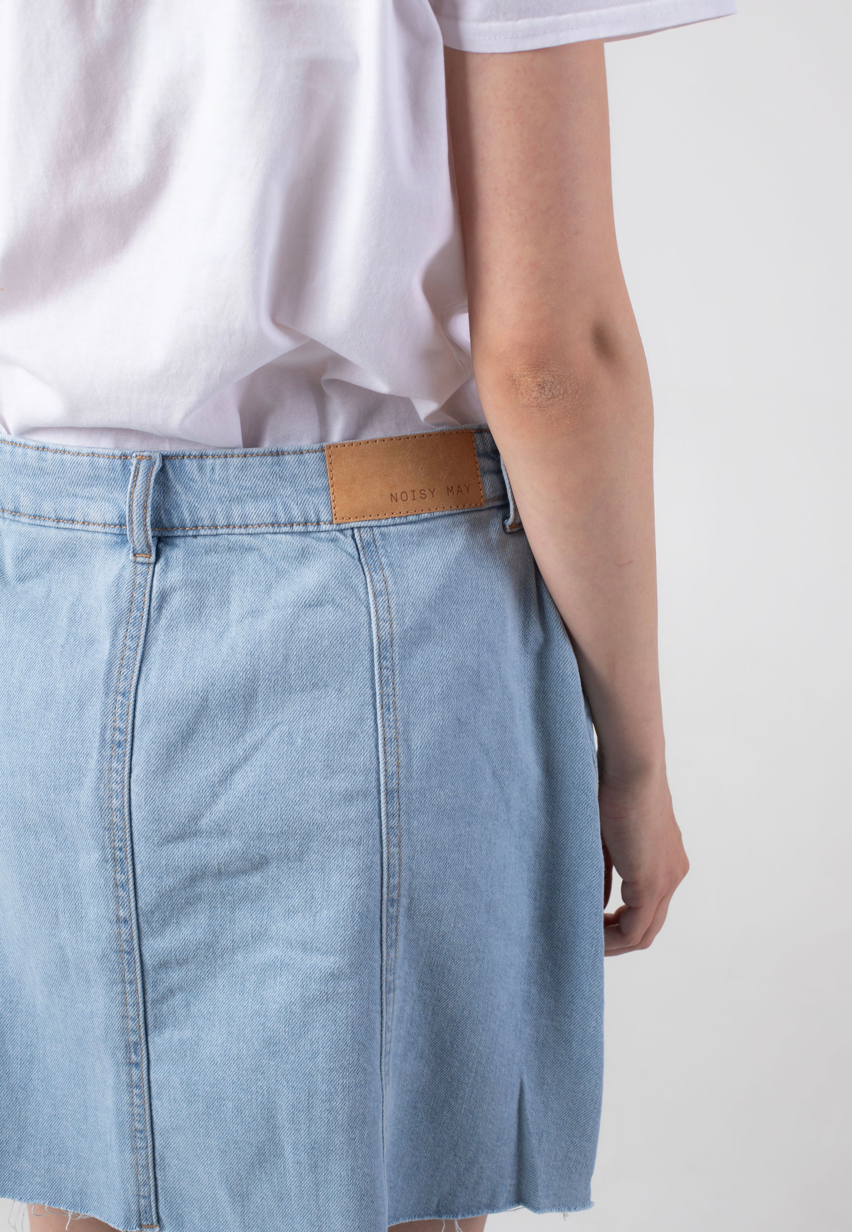 Noisy May - Nine Short Light Blue Denim - Skirt | Women-Image