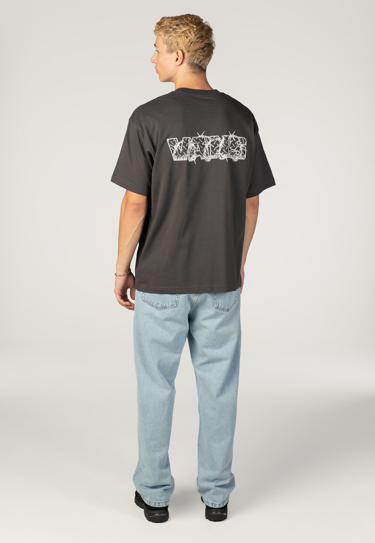 Vans Barbed Wrap Faded Black T-Shirt | Men-Image
