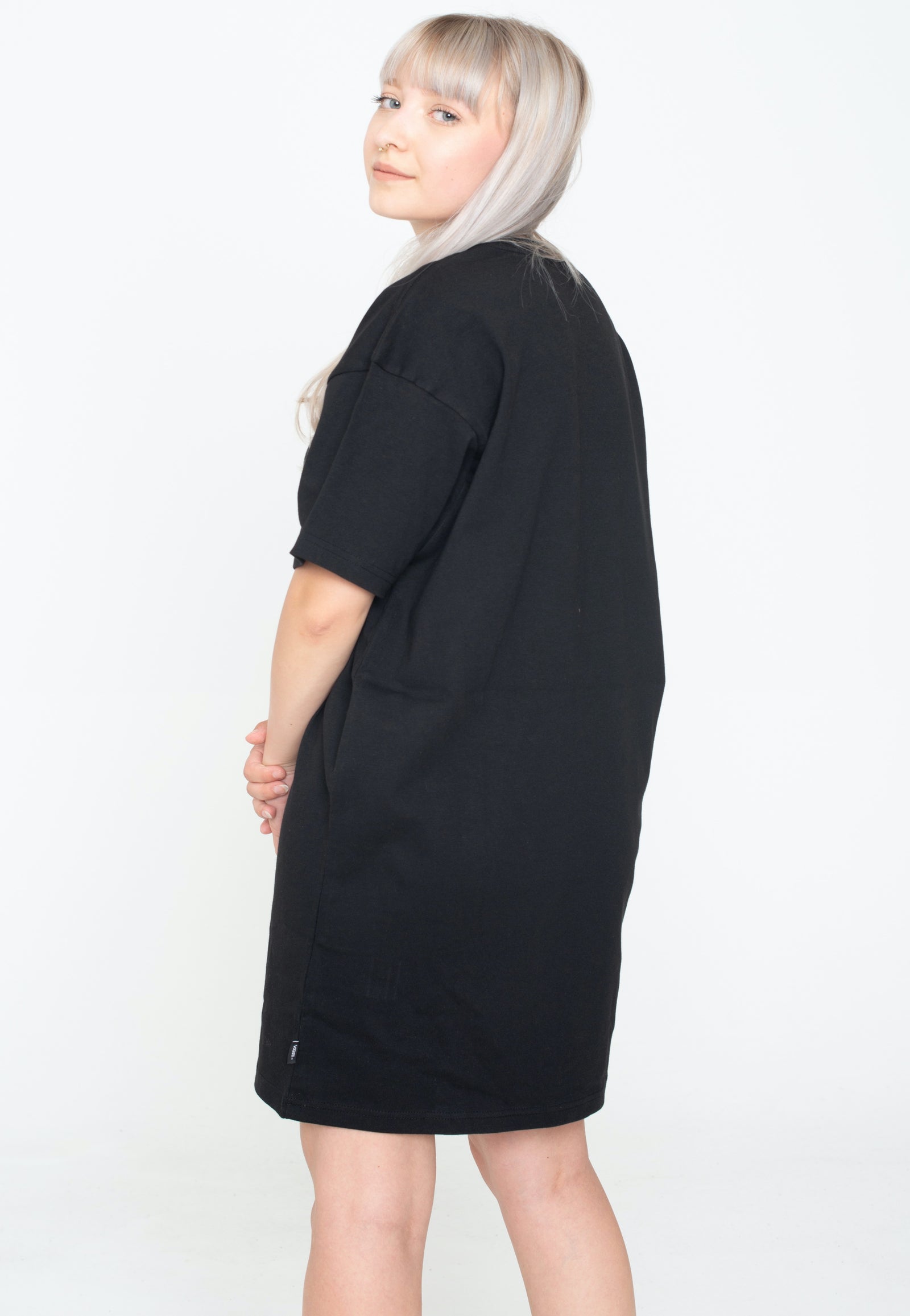 vans dress black Center Vee Tee and flag label at fabric: linen item size:XS Black Mother of the