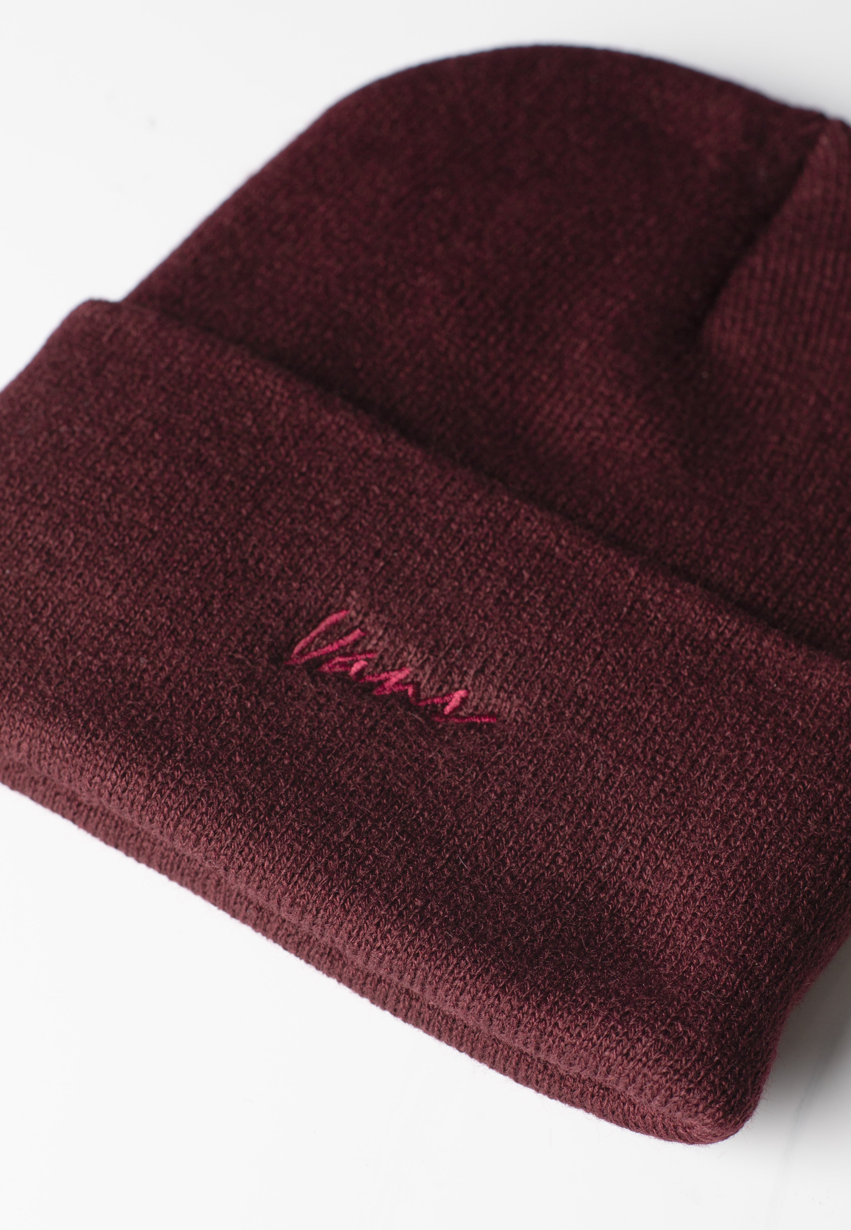 Vans - Classic Script Tall Cuff Dark Port - Beanie | Neutral-Image