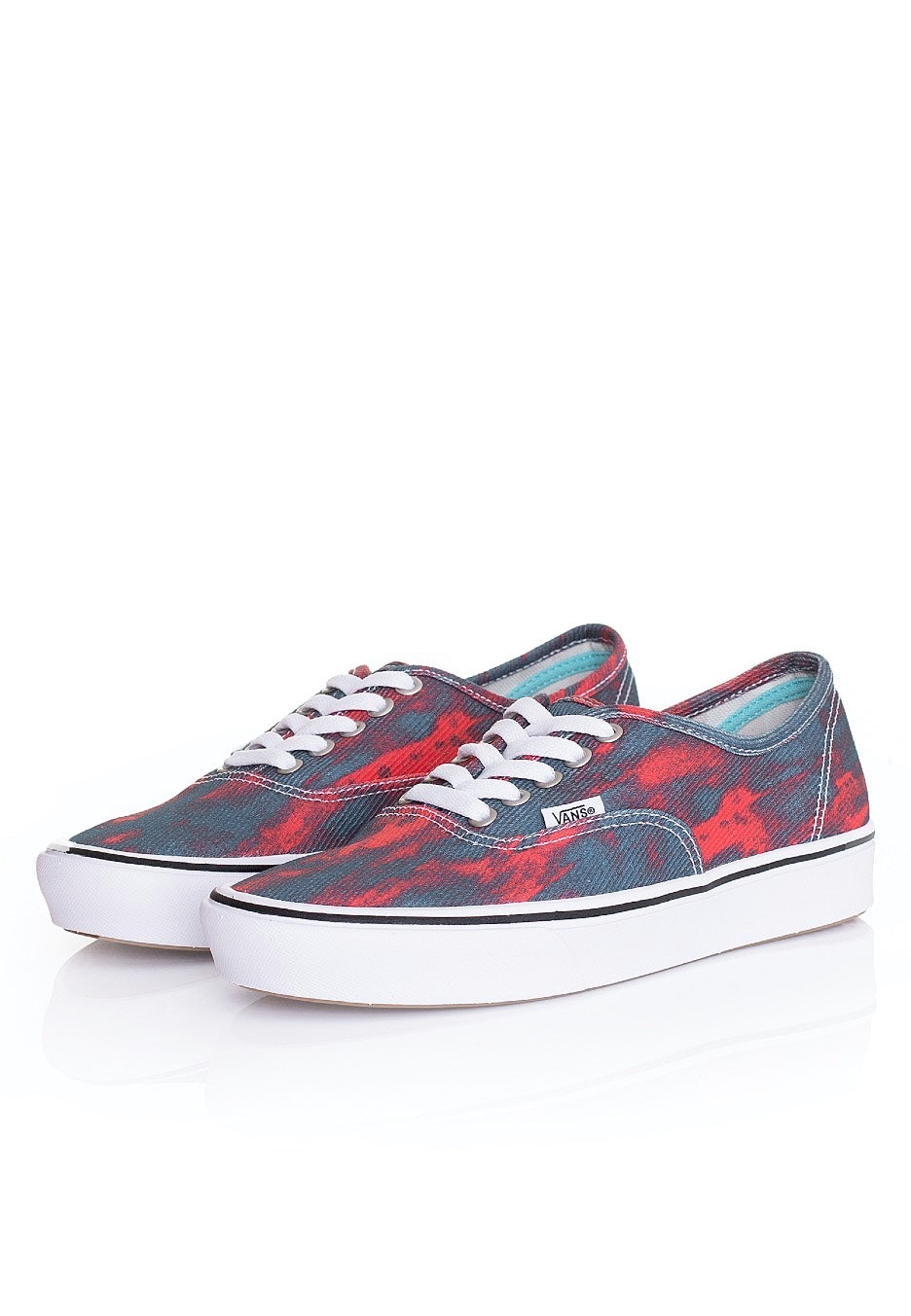 Vans - Comfycush Authentic (In Bloom) Blue/Red - Shoes | Neutral-Image