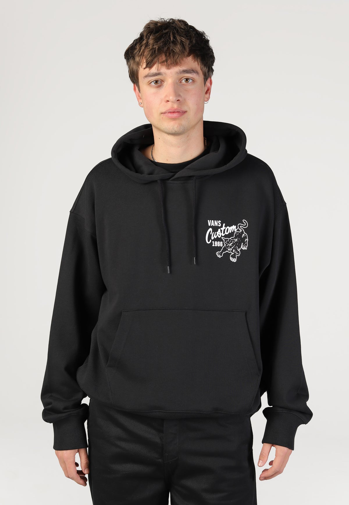 Vans Custom Cat Black Hoodie | Men-Image
