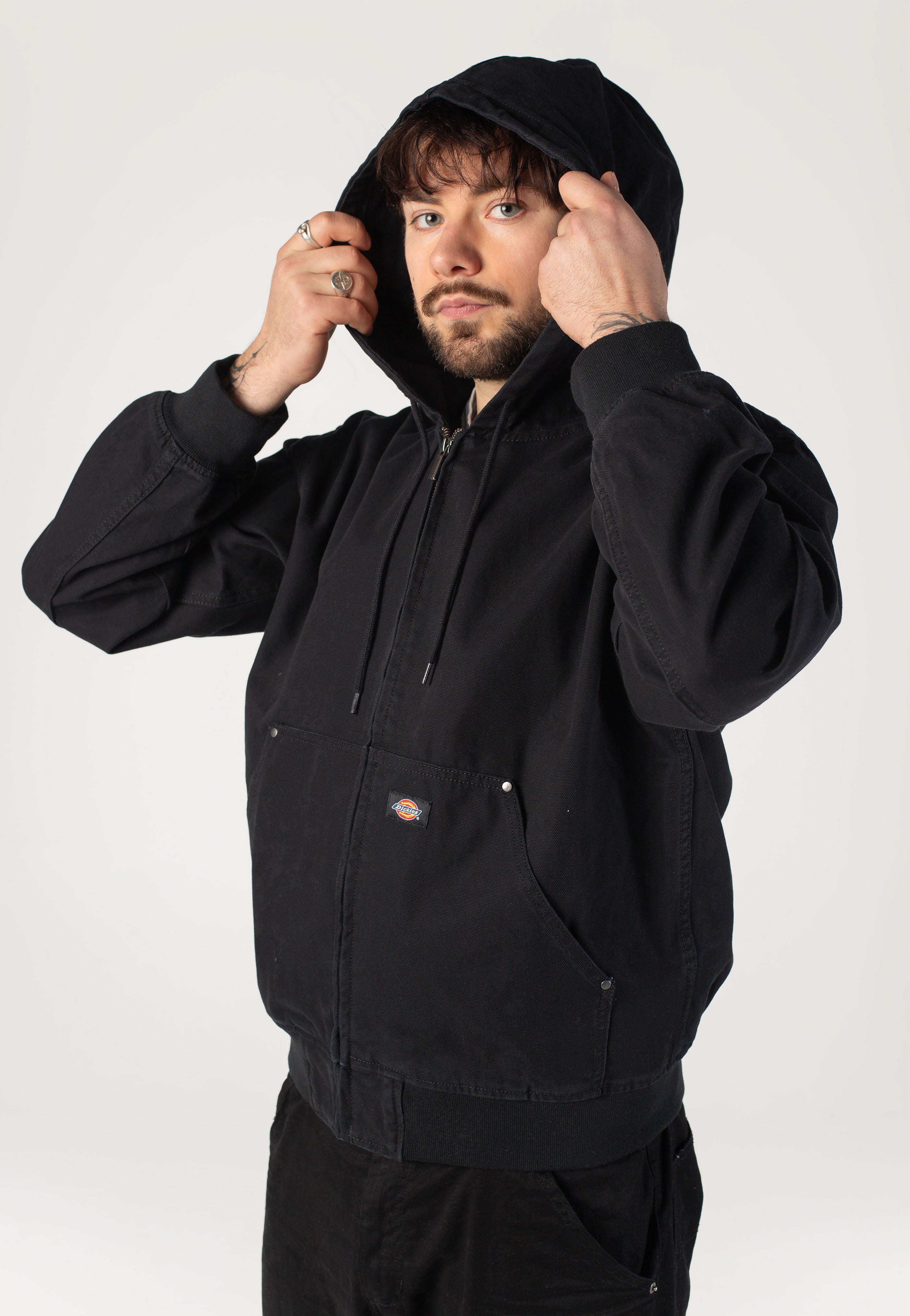 Dickies - Unlined Canvas Hooded Black - Jacket | Men-Image