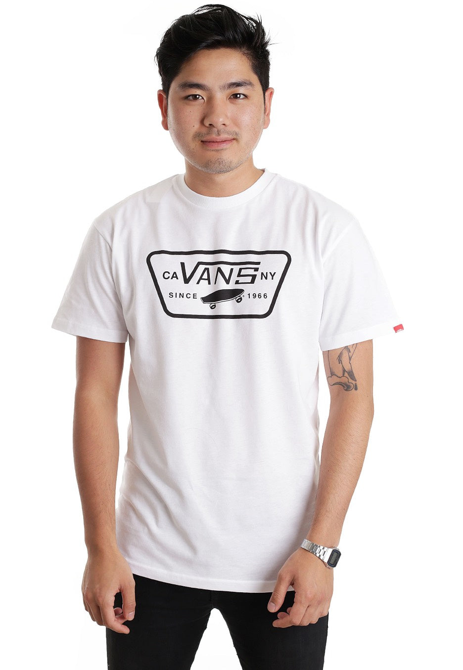 Vans - Full Patch White/Black - T-Shirt | Men-Image