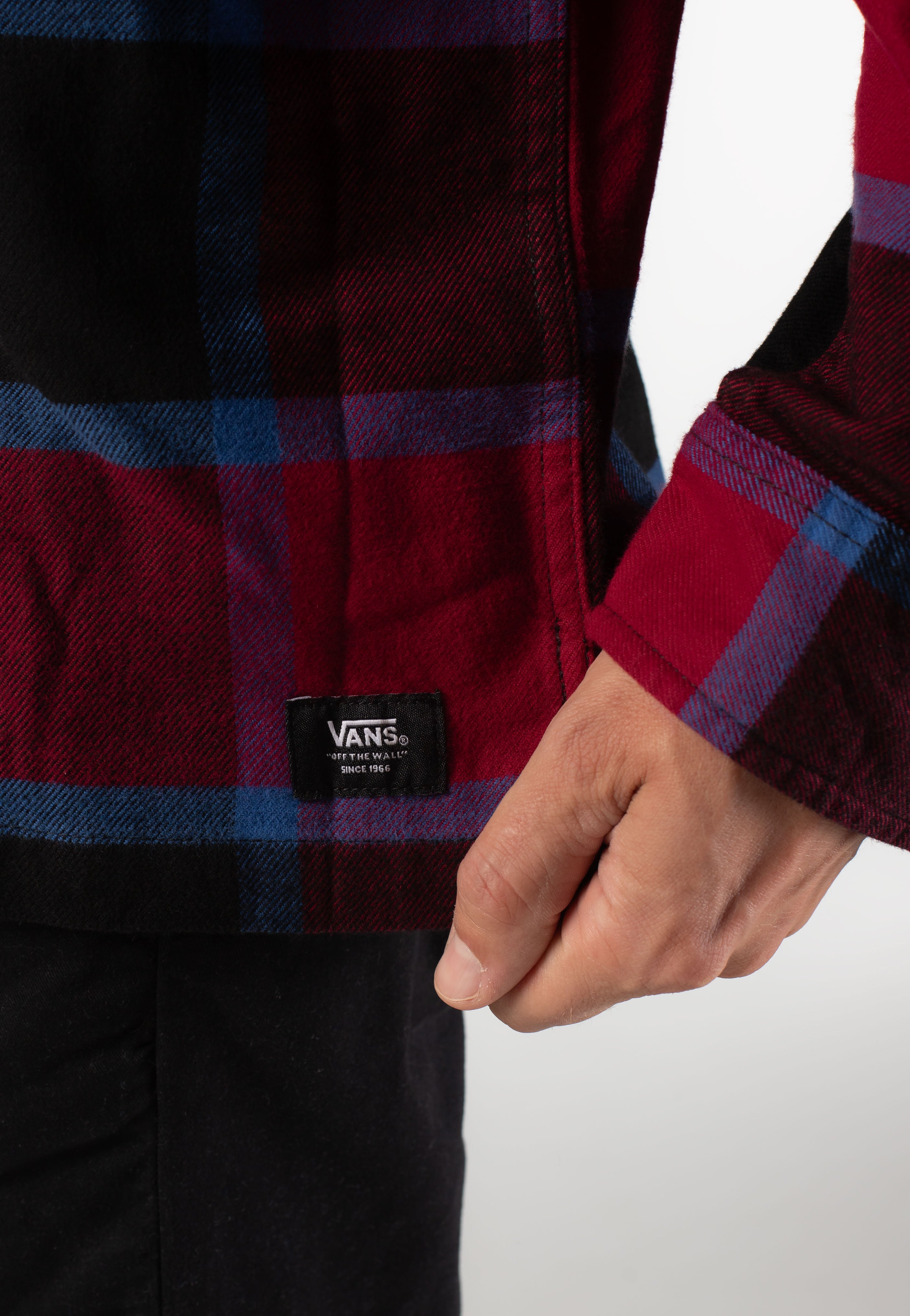 Vans - Larkspur Plaid Flannel Bordeaux/Black - Shirt | Men-Image
