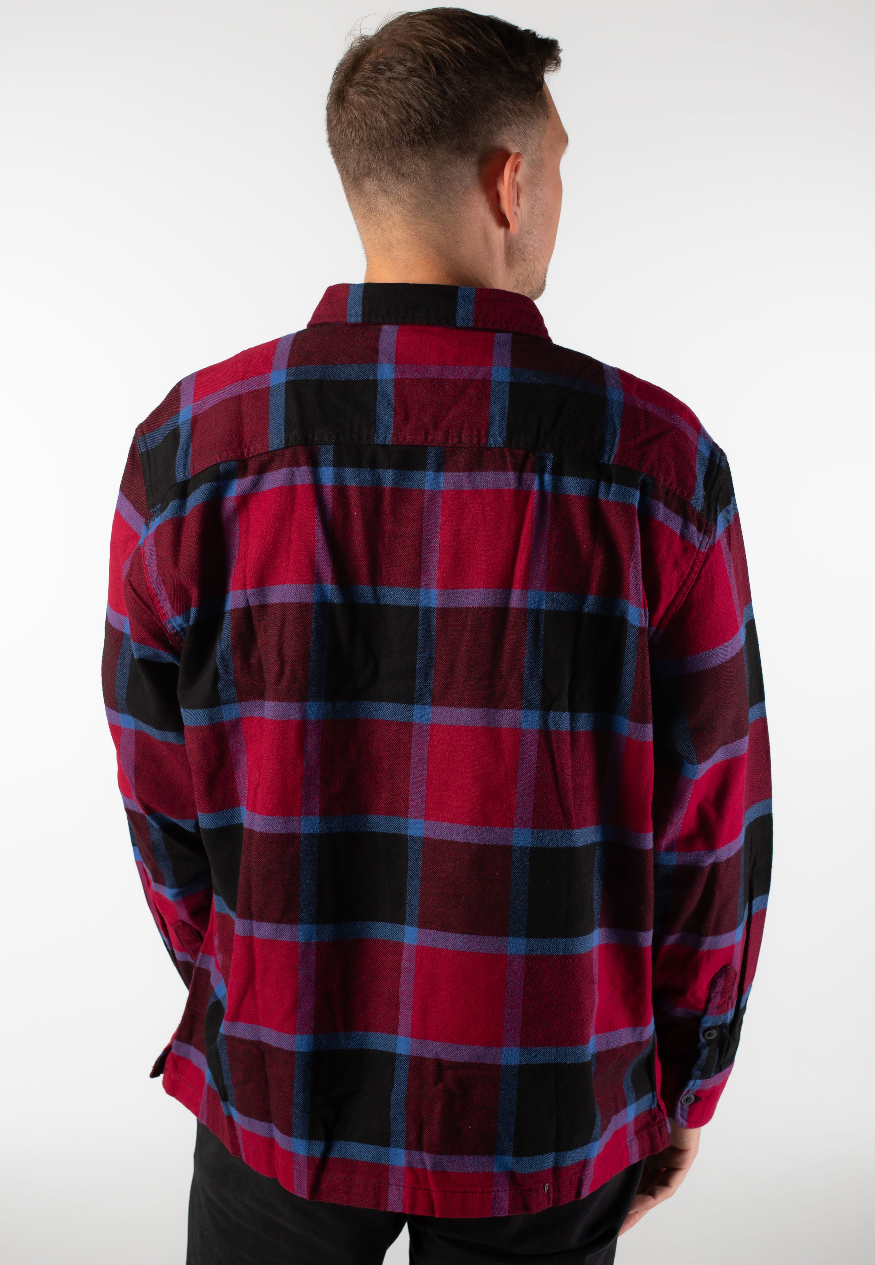 Vans - Larkspur Plaid Flannel Bordeaux/Black - Shirt | Men-Image