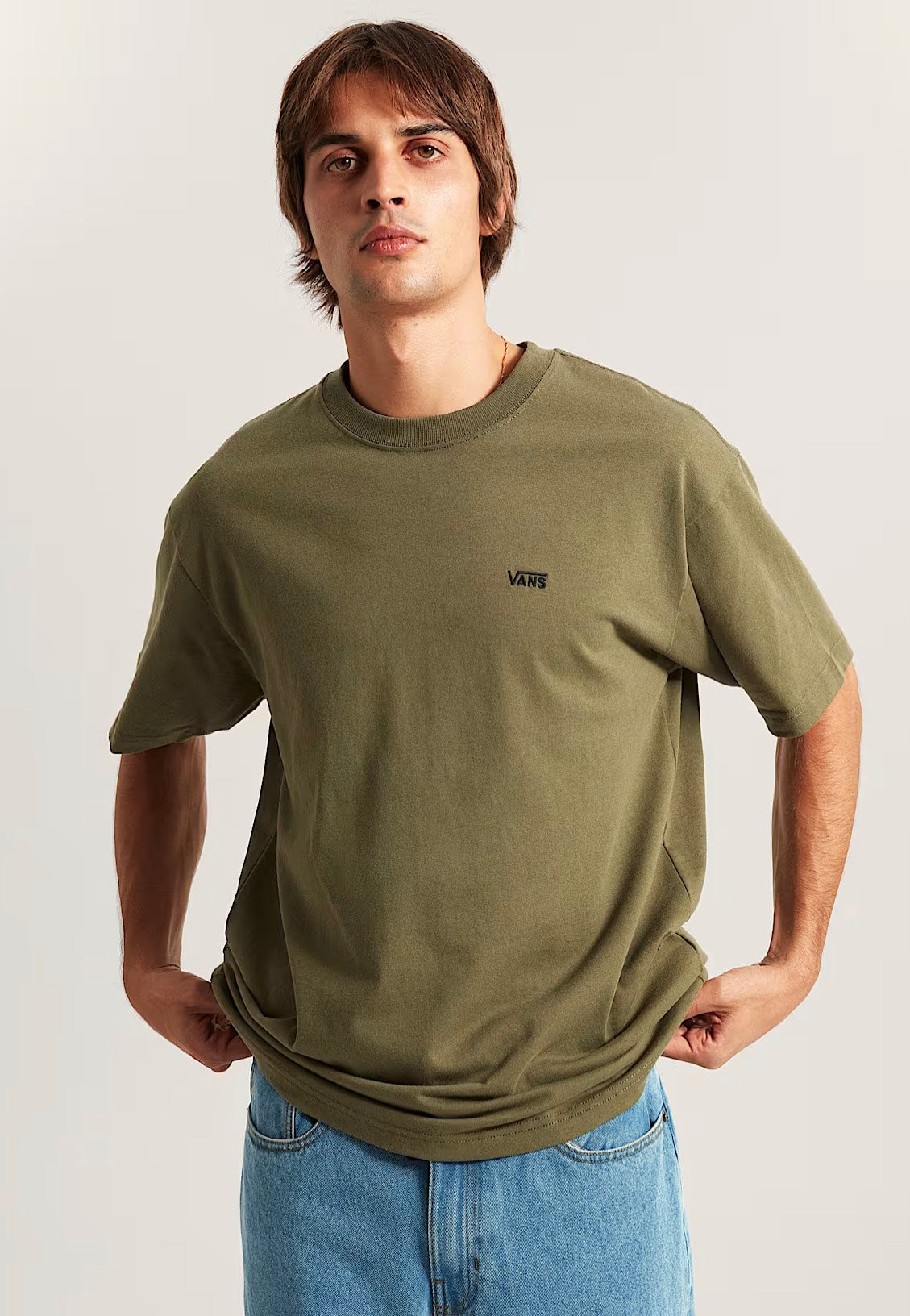 Vans - Left Chest II Loose Mossy Olive - T-Shirt | Men-Image