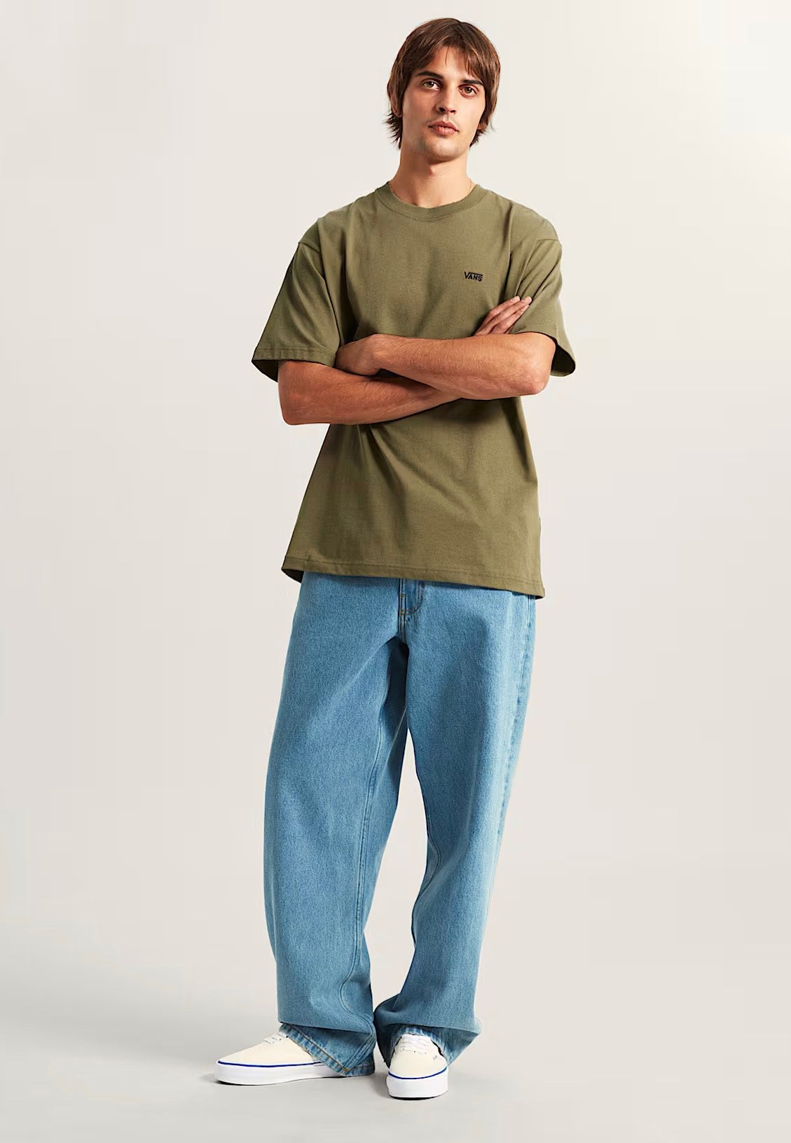 Vans - Left Chest II Loose Mossy Olive - T-Shirt | Men-Image