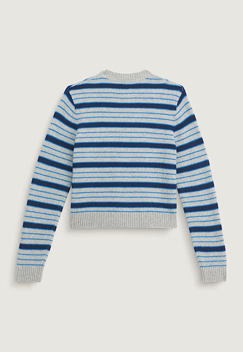 Vans - LX Dolly Stripe Cement Heather/Brightazure - Cardigan | Women-Image