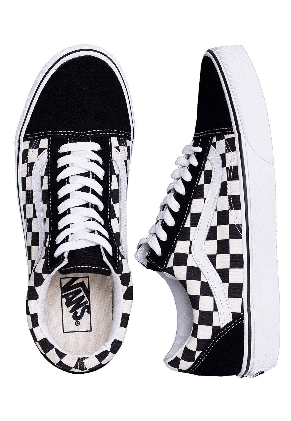 Vans - Old Skool (Primary Check) Black/White - Shoes | Neutral-Image