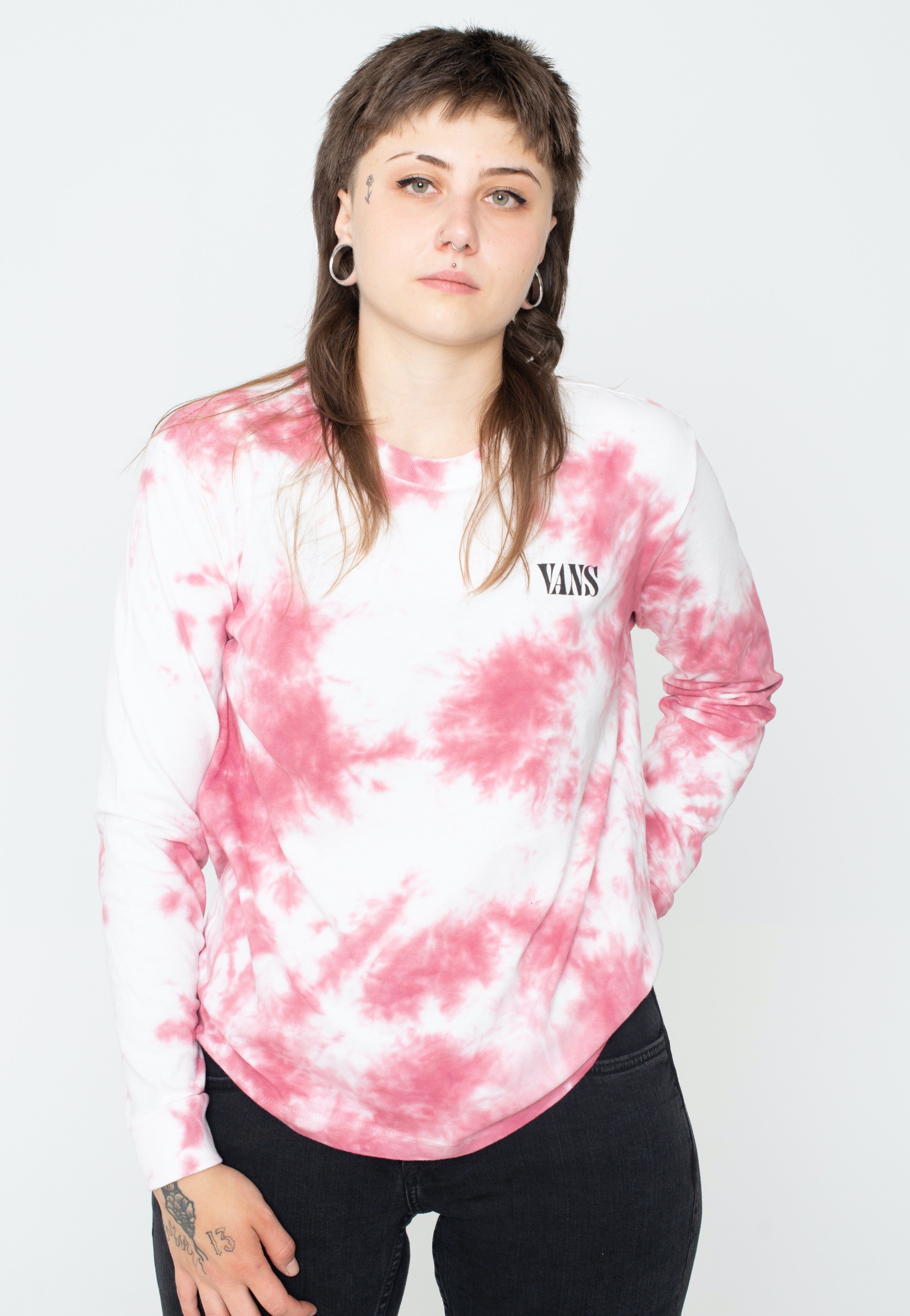 Vans - Oval Wash Rose Wine - Longsleeve | Women-Image