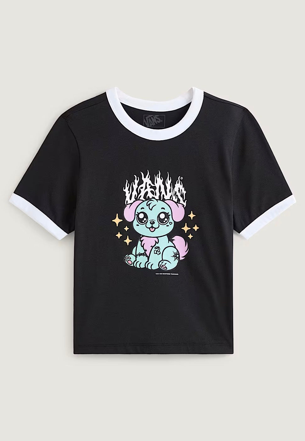 Vans - Puppy W Ringer Black - T-Shirt | Women-Image