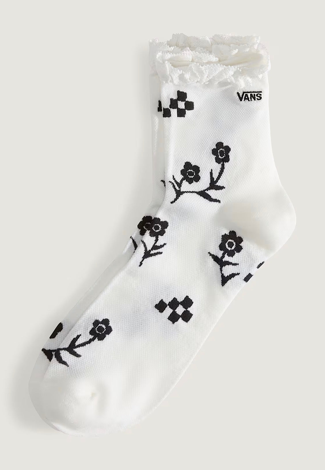 Vans - Sereno Lace Crew Marshmallow/Black - Socks | Neutral-Image
