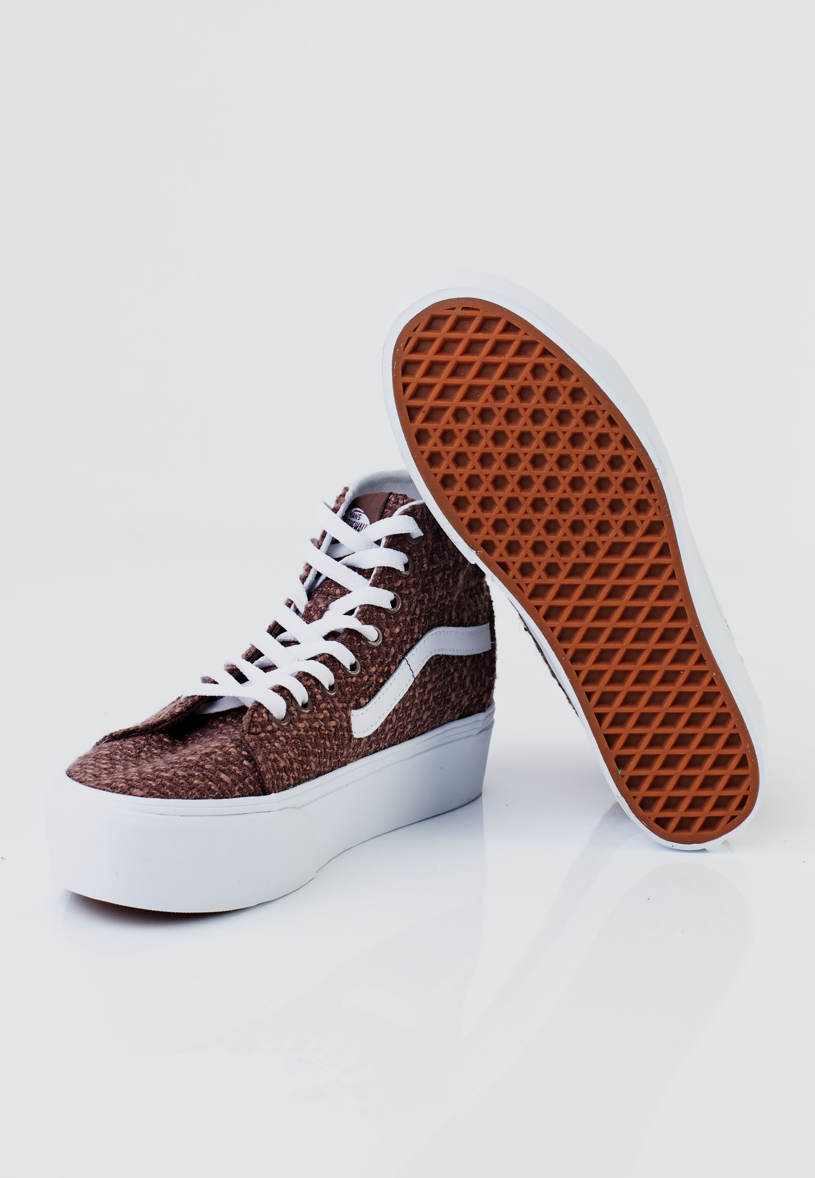 Vans - SK8 Hi Tapered Stackform Tweed Taupe - Girl Shoes | Impericon