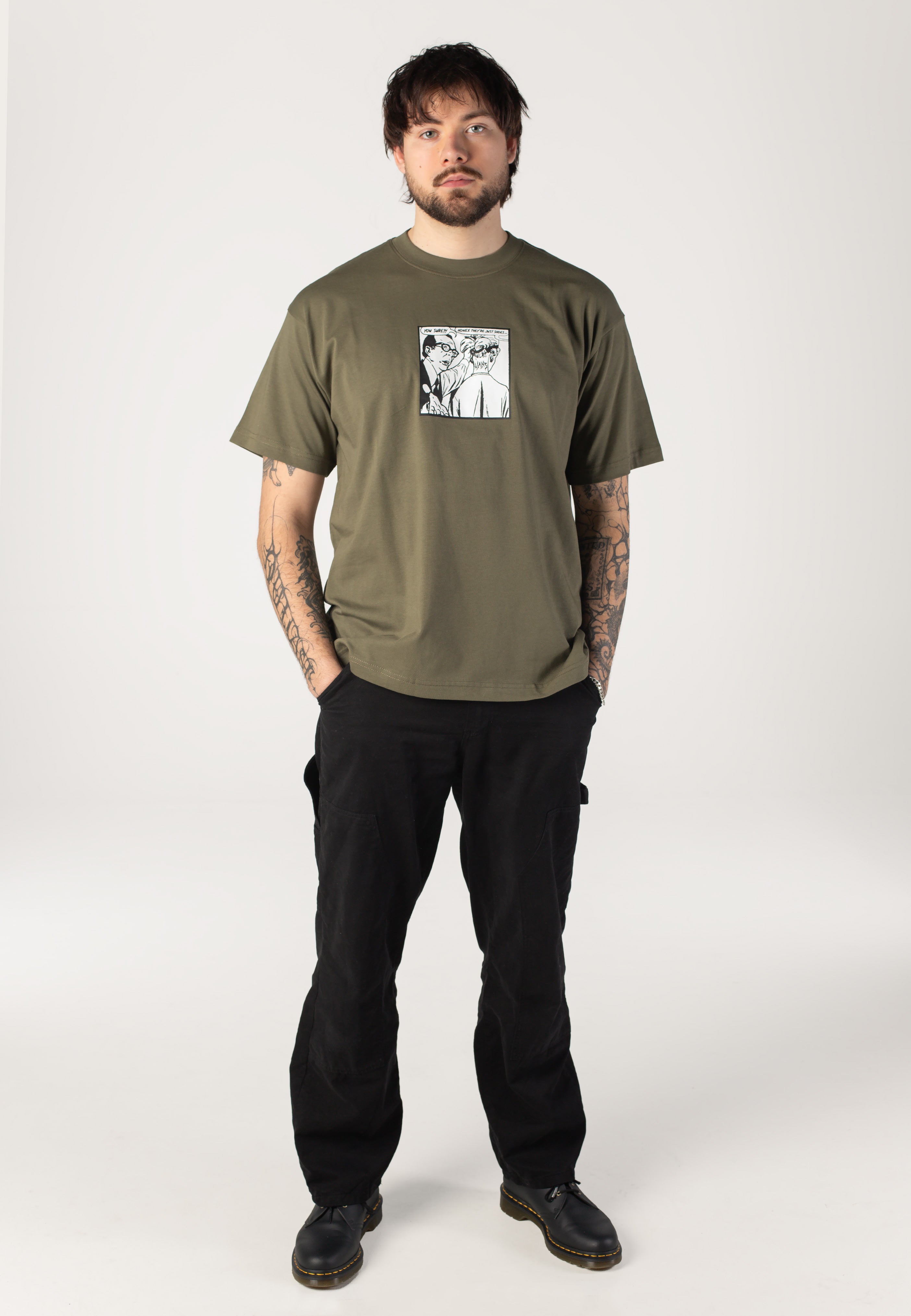 Vans - They Are Just Shoes Loose Mossy Olive - T-Shirt | Men-Image