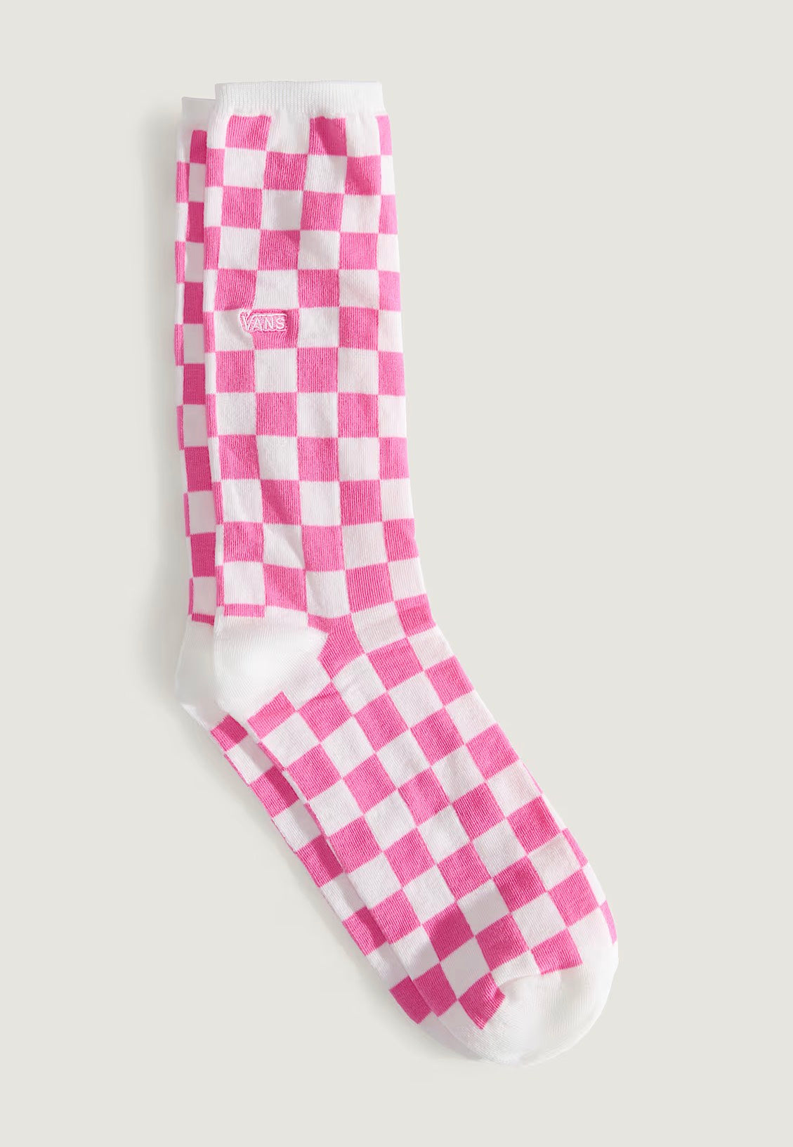 Vans - Ticker Crew Checkerboard/Pink Pizz - Socks | Neutral-Image
